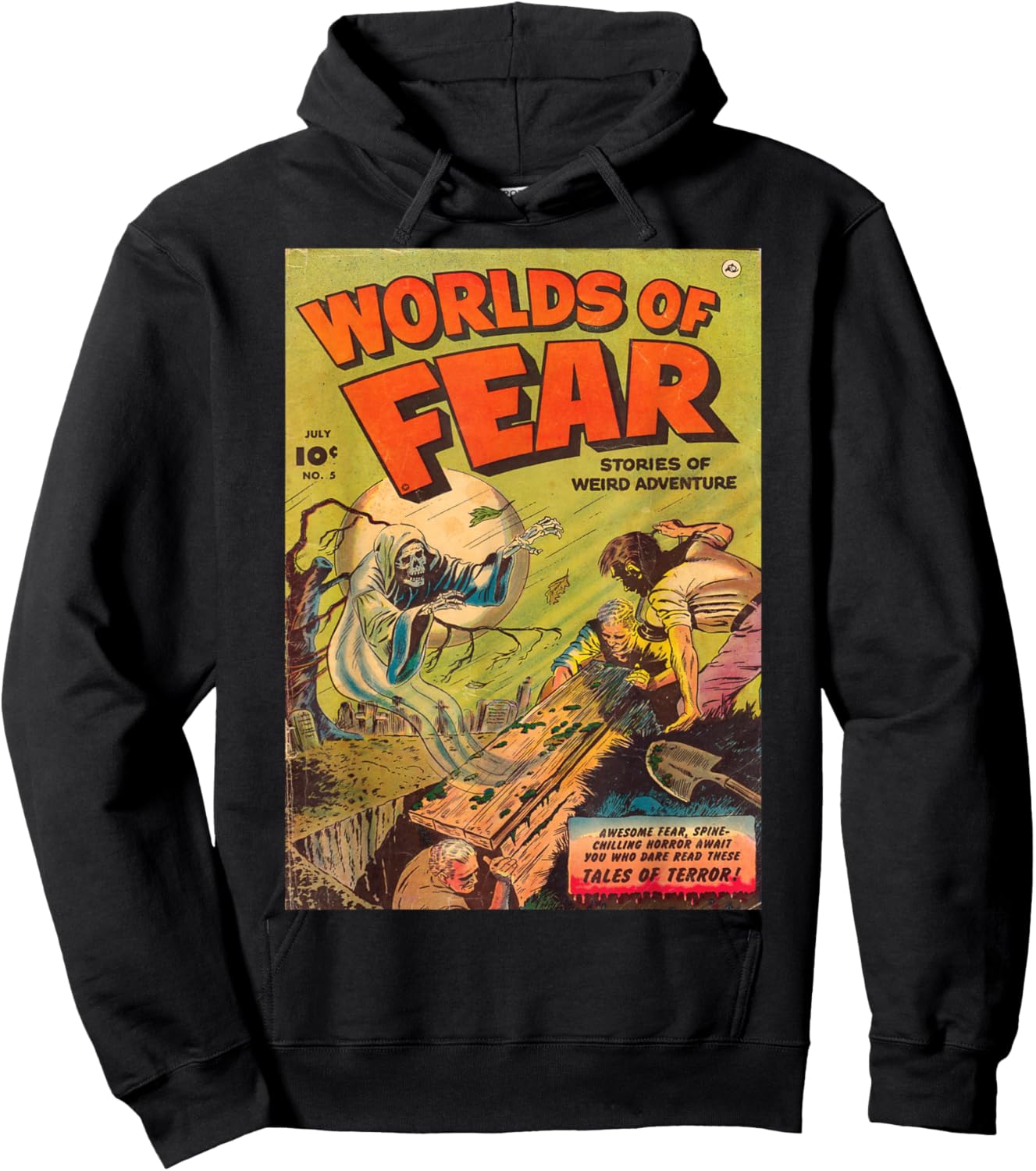 Halloween Horror Ghost Vintage Comic Book Retro haunted Hoodie - Hoodie | Black