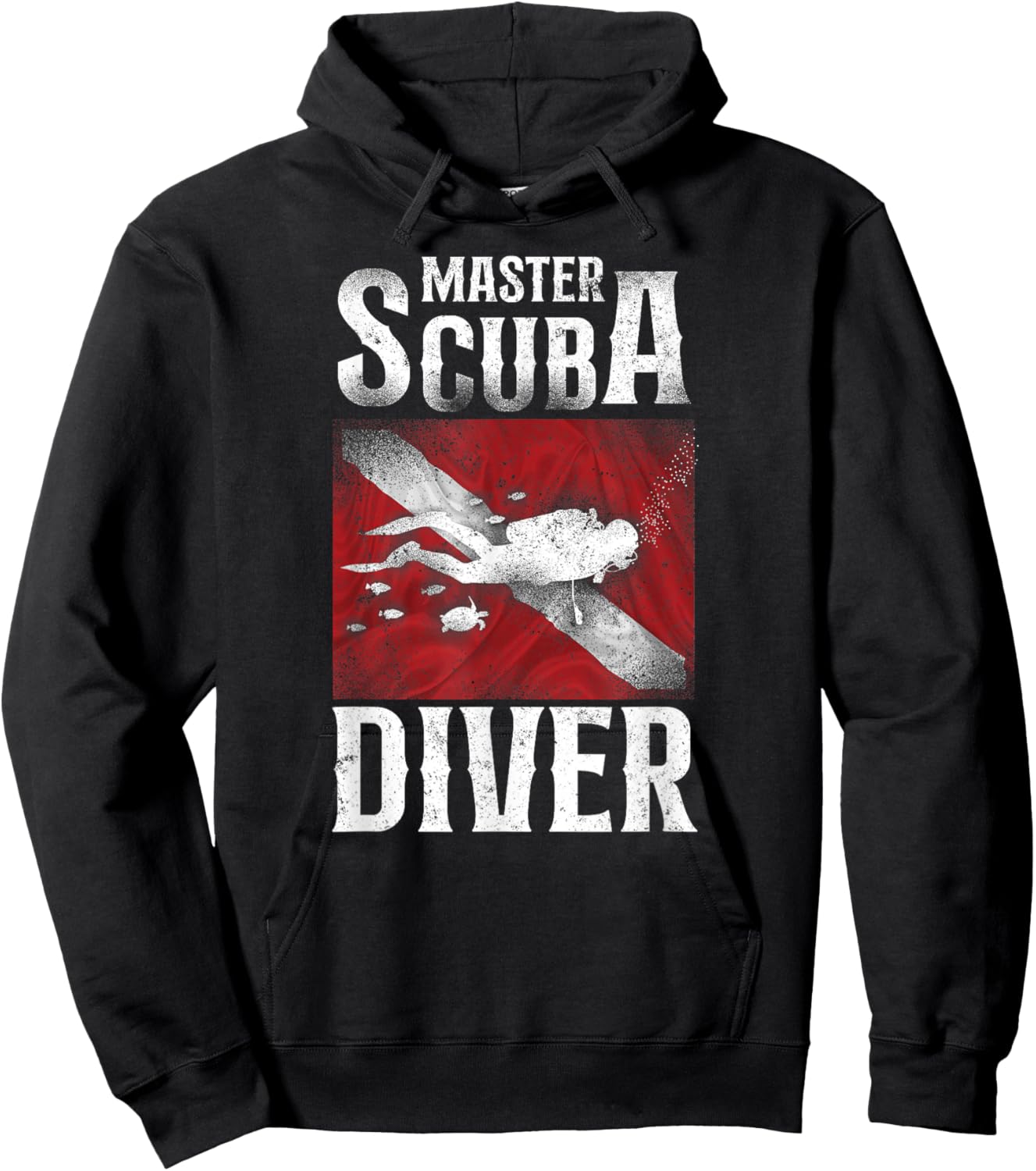 Diving Master Scuba Diver Down Hoodie - Hoodie | Black