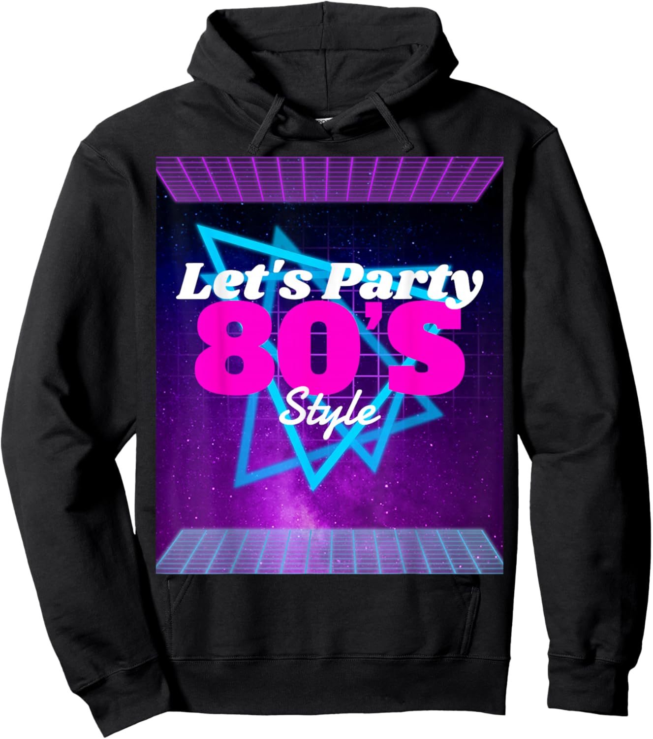 Let's Party 80's Style Vintage 80s Retro Classic Theme Hoodie - Hoodie | Black