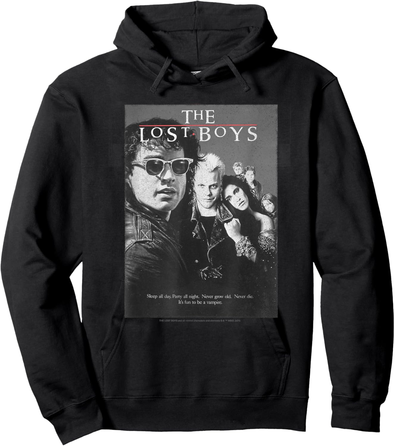 Lost Boys Group Shot Black & White Movie Poster Hoodie - Hoodie | Black