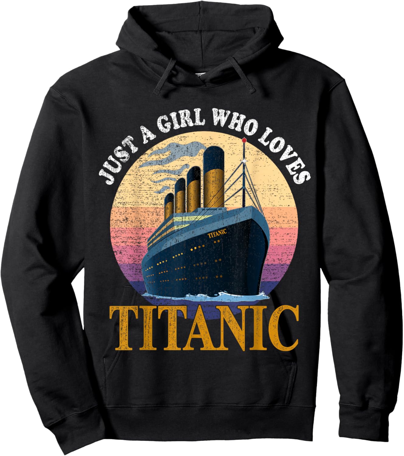 Ship Just A Girl Who Loves Titanic Boat Titanic Girls Woman Hoodie - Hoodie | Black