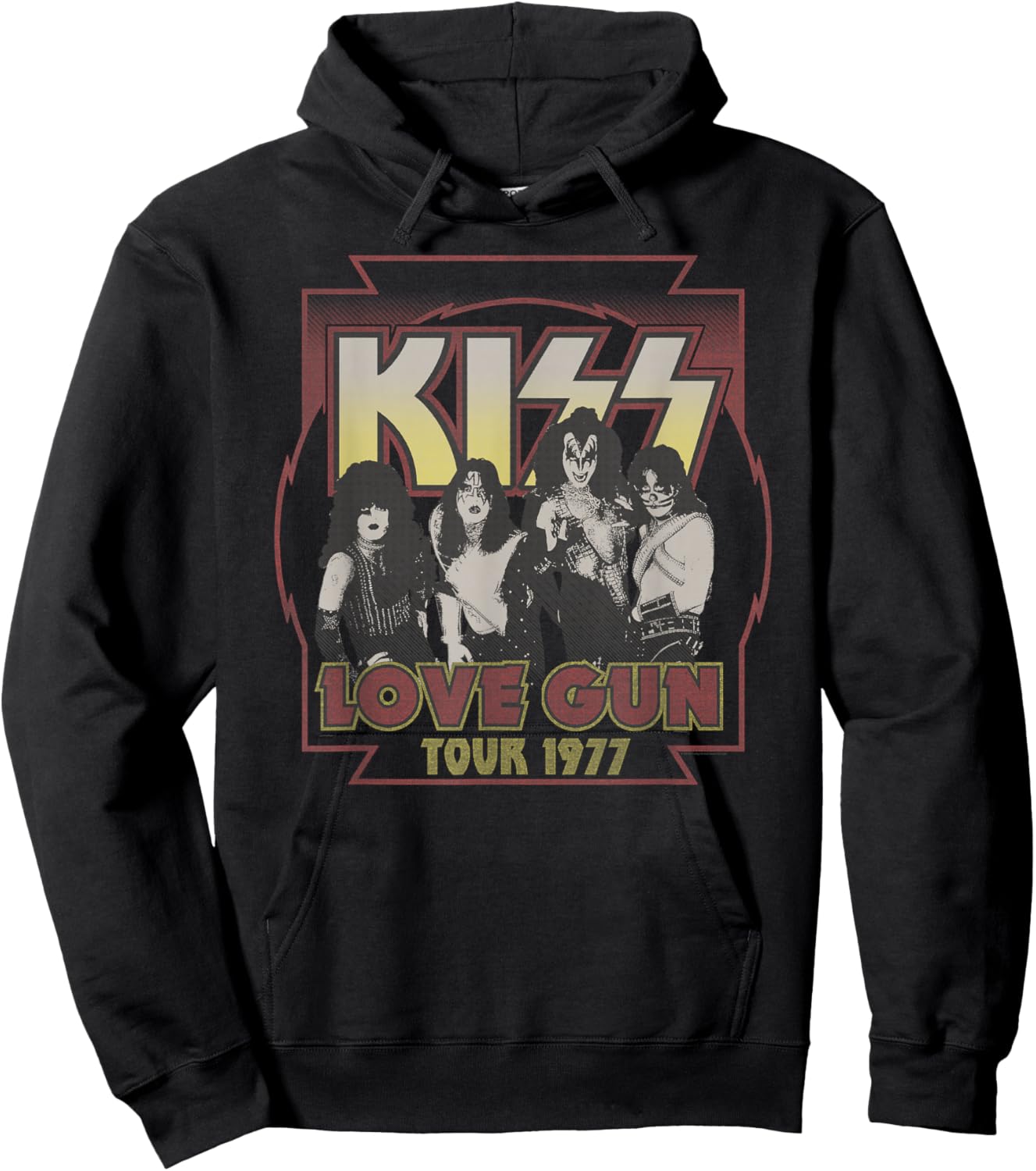 KISS - Love Gun Tour 1977 Hoodie - Hoodie | Black