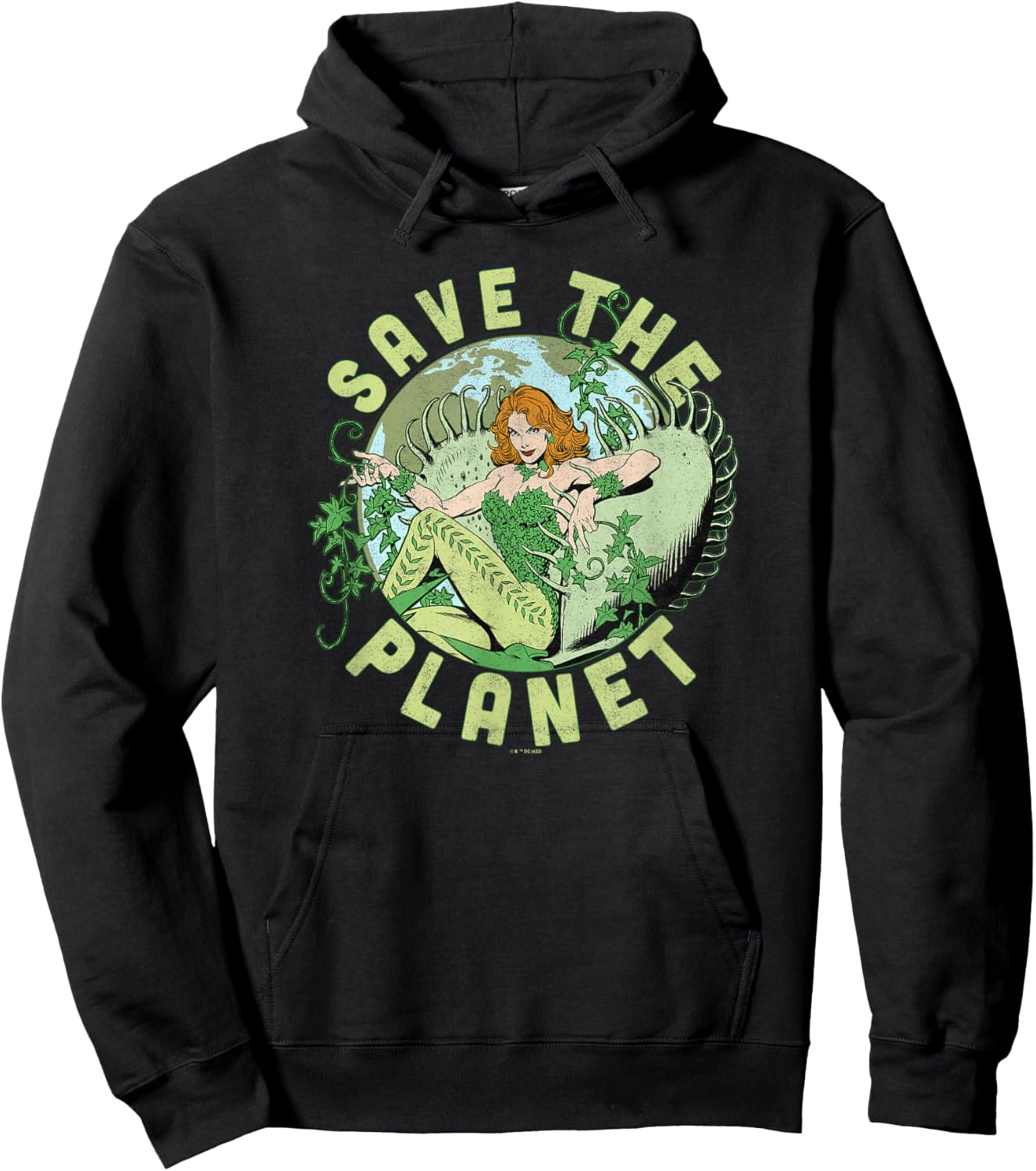 DC Comics Poison Ivy Save The Planet Earth Day Poster Small Hoodie - Hoodie | Black