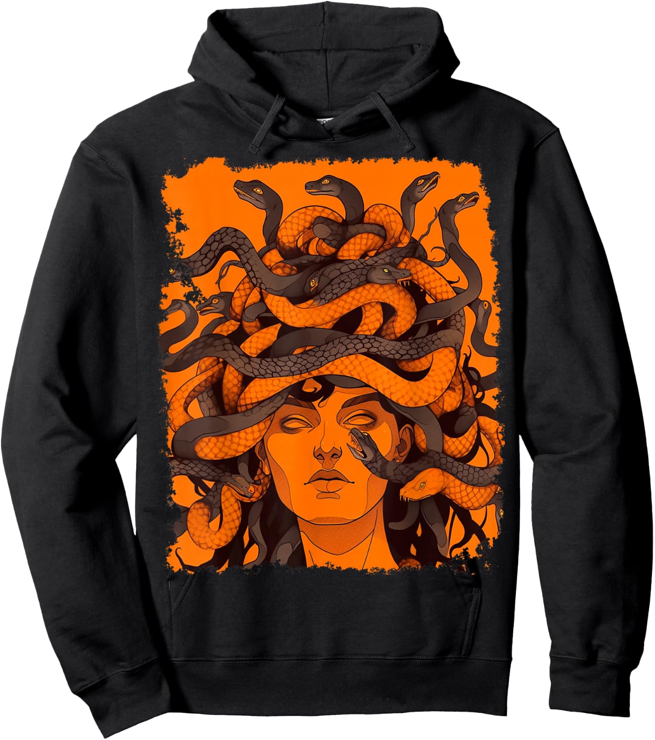 Medusa Orange Hoodie - Hoodie | Black