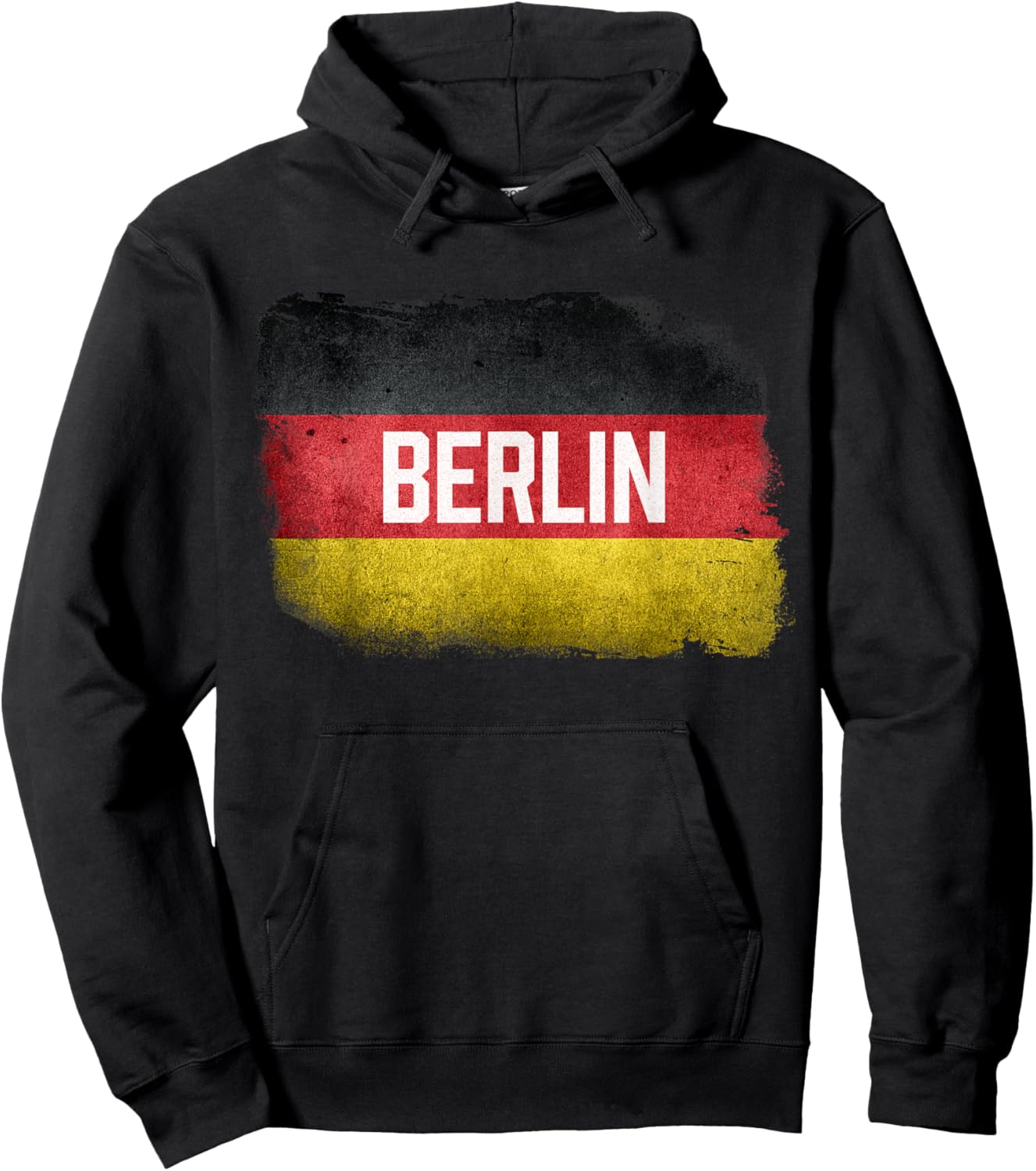 Berlin | Germany German Flag Vintage Distressed Souvenir Hoodie - Hoodie | Black