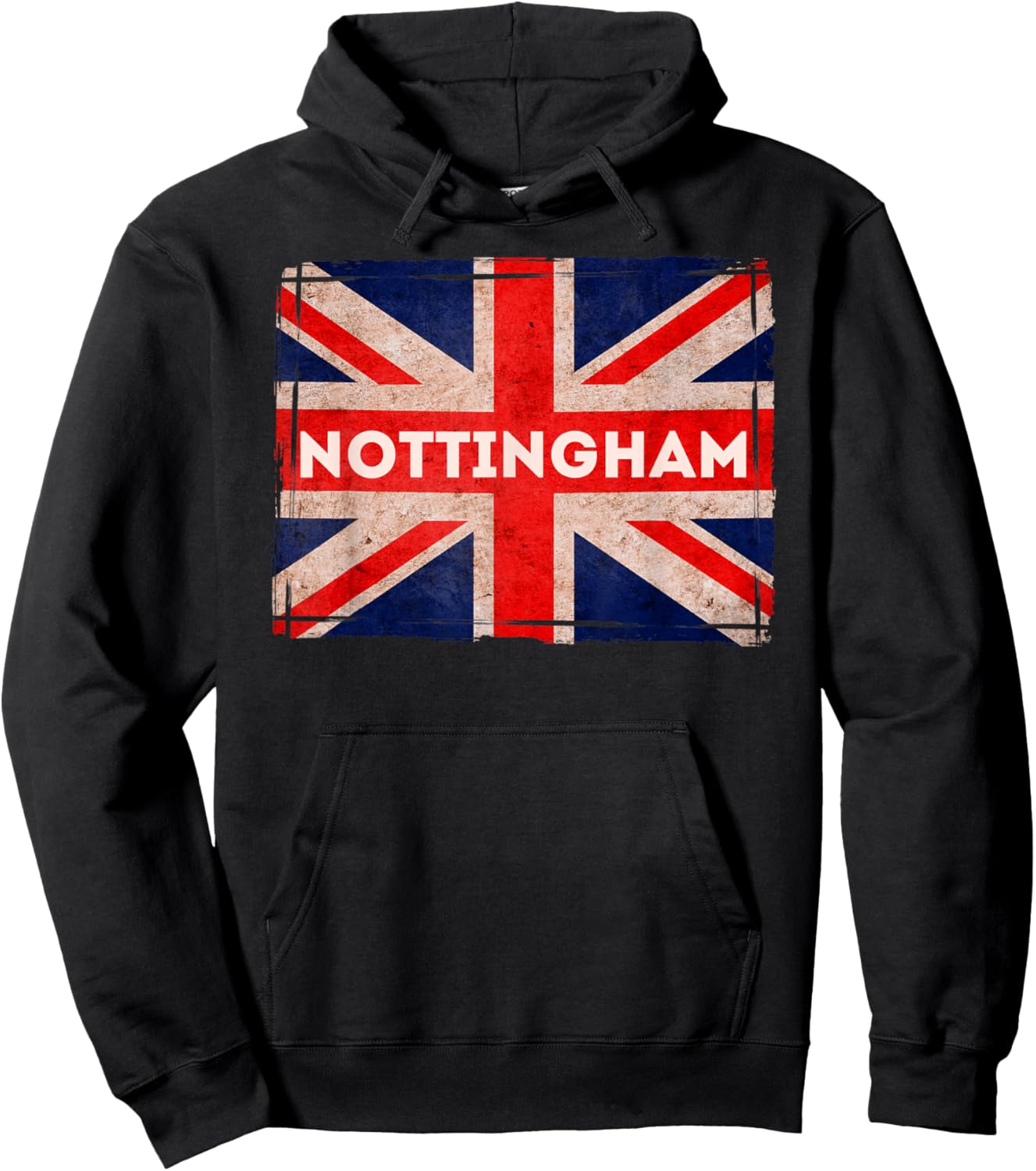 Nottingham Flag Nottinghamshire Born Bred Hoodie - Hoodie | Black