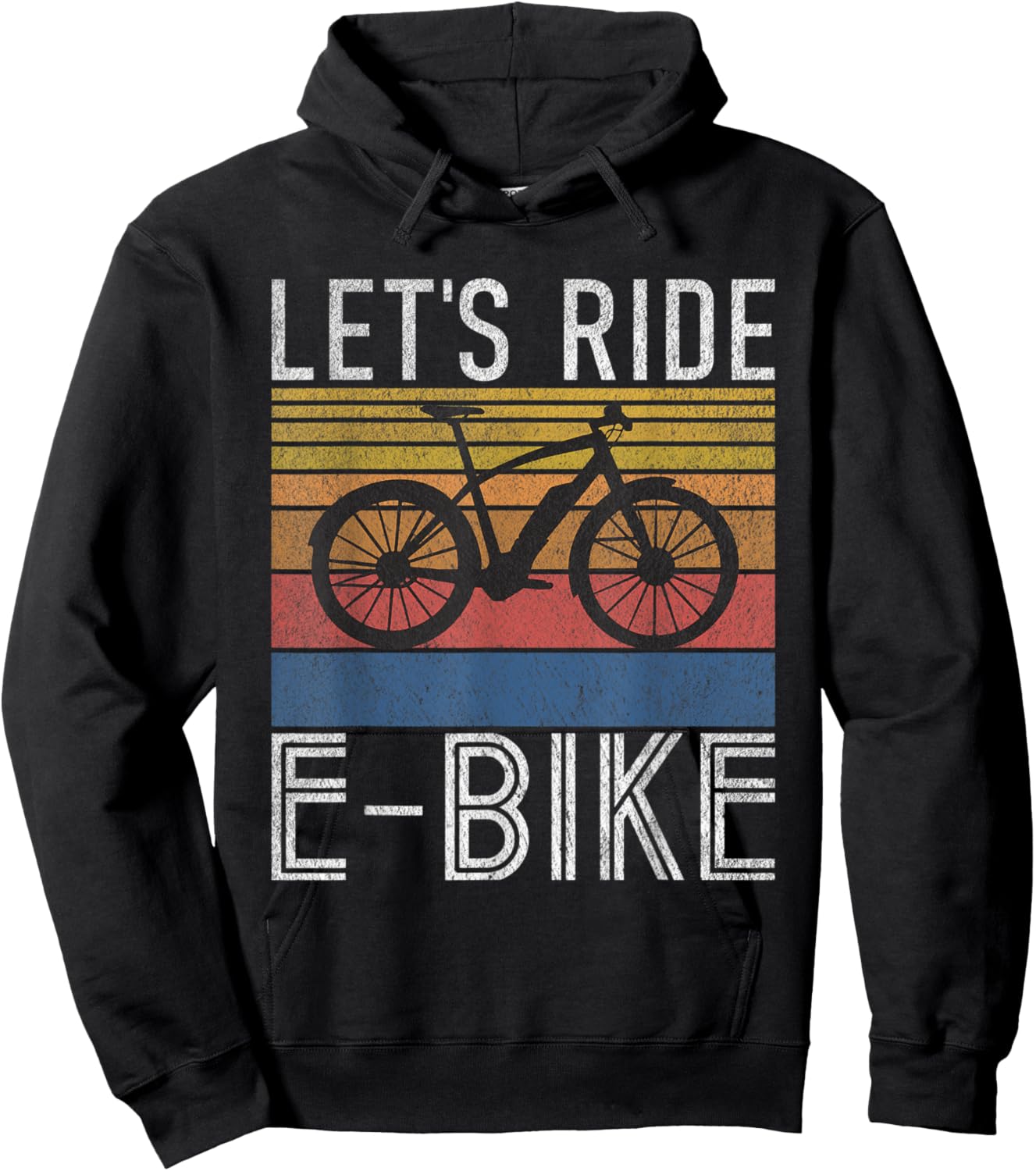 Lets Ride E Bike E Biking Electric Bicycle Hoodie - Hoodie | Black