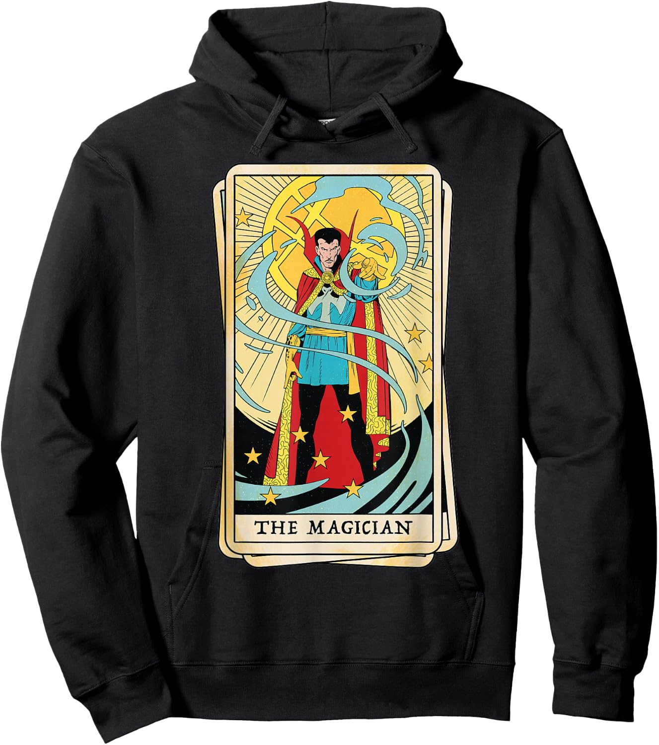Marvel Tarot Doctor Strange as The Magician Card Hoodie - Hoodie | Black