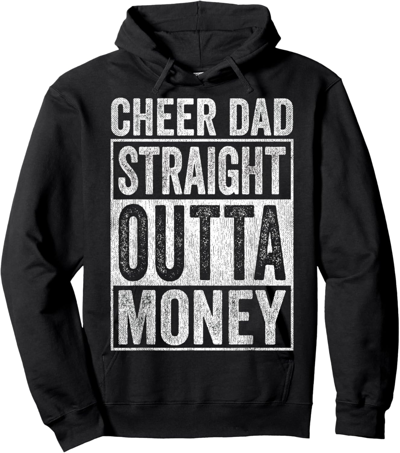 Cheer Dad Straight Outta Money Hoodie - Hoodie | Black