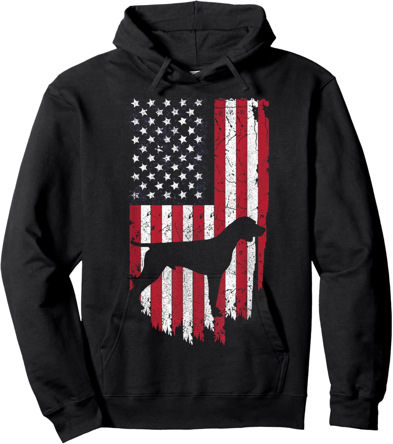 German Short-haired Pointer Dog Silhouette Shirts, American Hoodie - Hoodie | Black