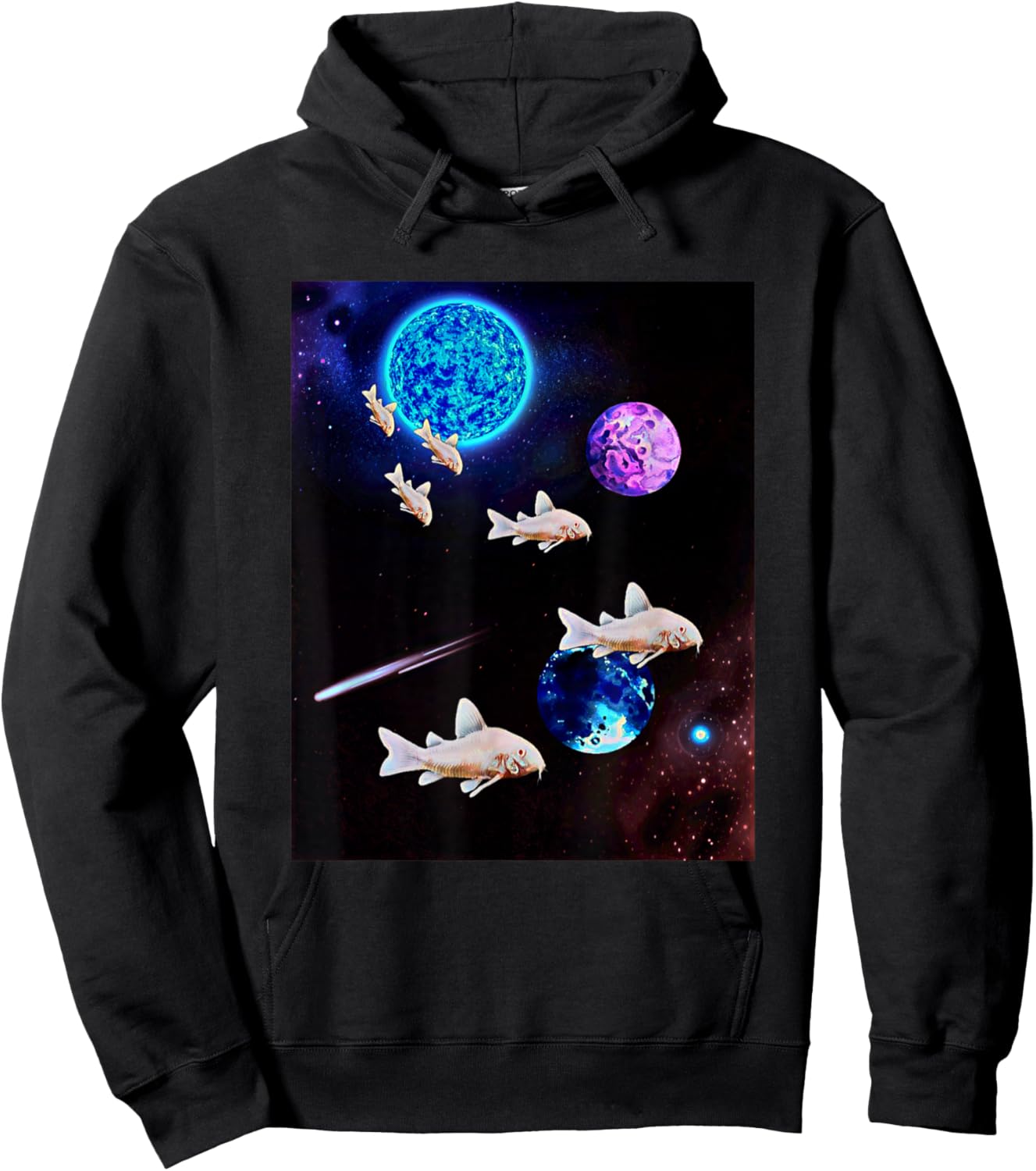 Corydoras Catfish Galaxy Planets Aquarium Catfish Lovers Hoodie - Hoodie | Black