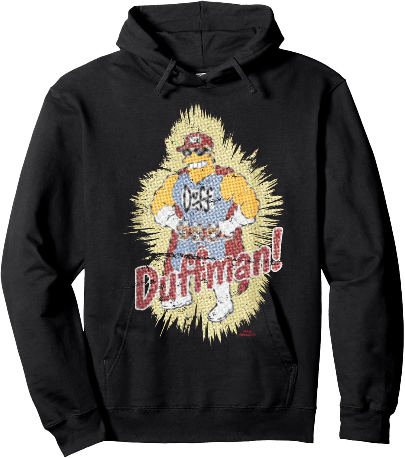 The Simpsons Duffman Standing Portrait Hoodie - Hoodie | Black