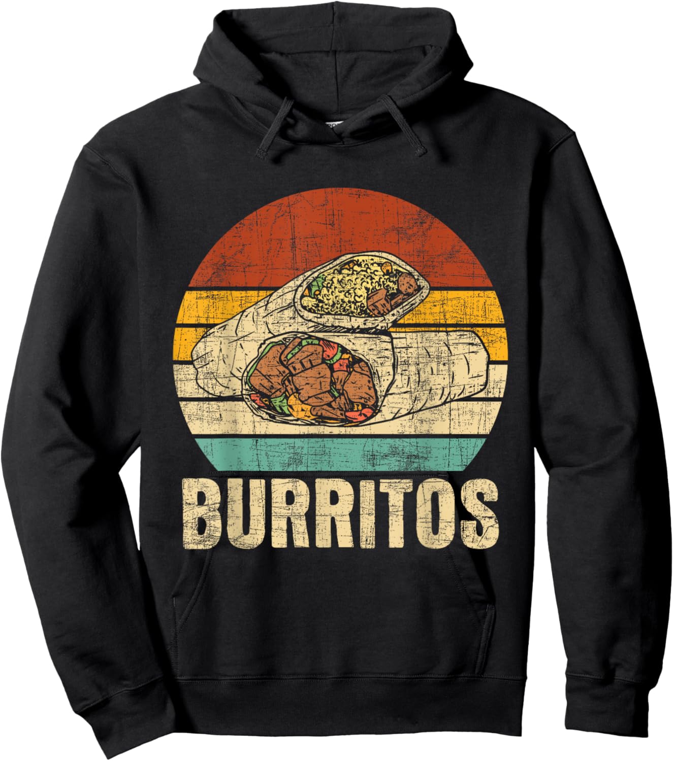Burritos - Foodie Mexican Food Dish Cuisine Lover Tortilla Hoodie - Hoodie | Black