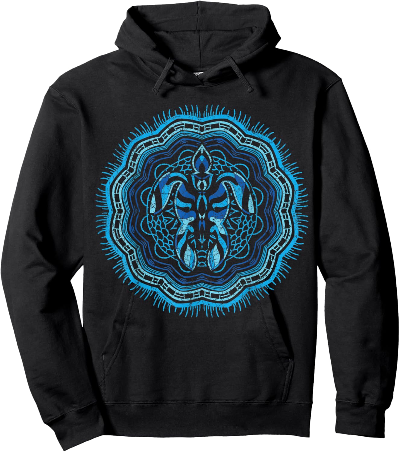 Tribal Ocean Animal Lover Hawaiian Tattoo Sea Turtle Hoodie - Hoodie | Black