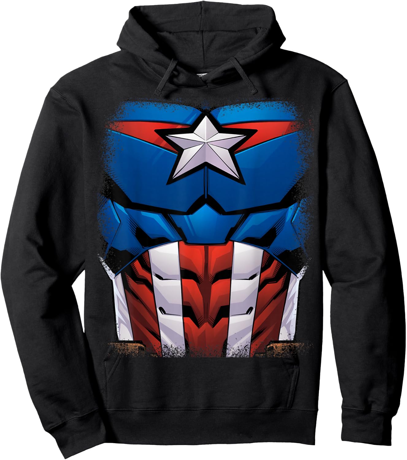 Marvel Captain America Animated Avengers Halloween Costume Hoodie - Hoodie | Black