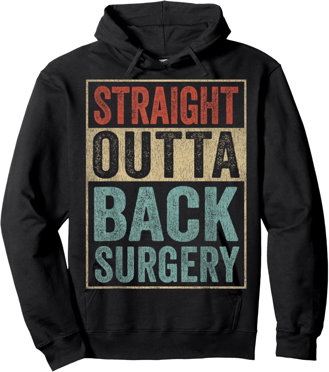 Retro Design Straight Outta Back Surgery Hoodie - Hoodie | Black