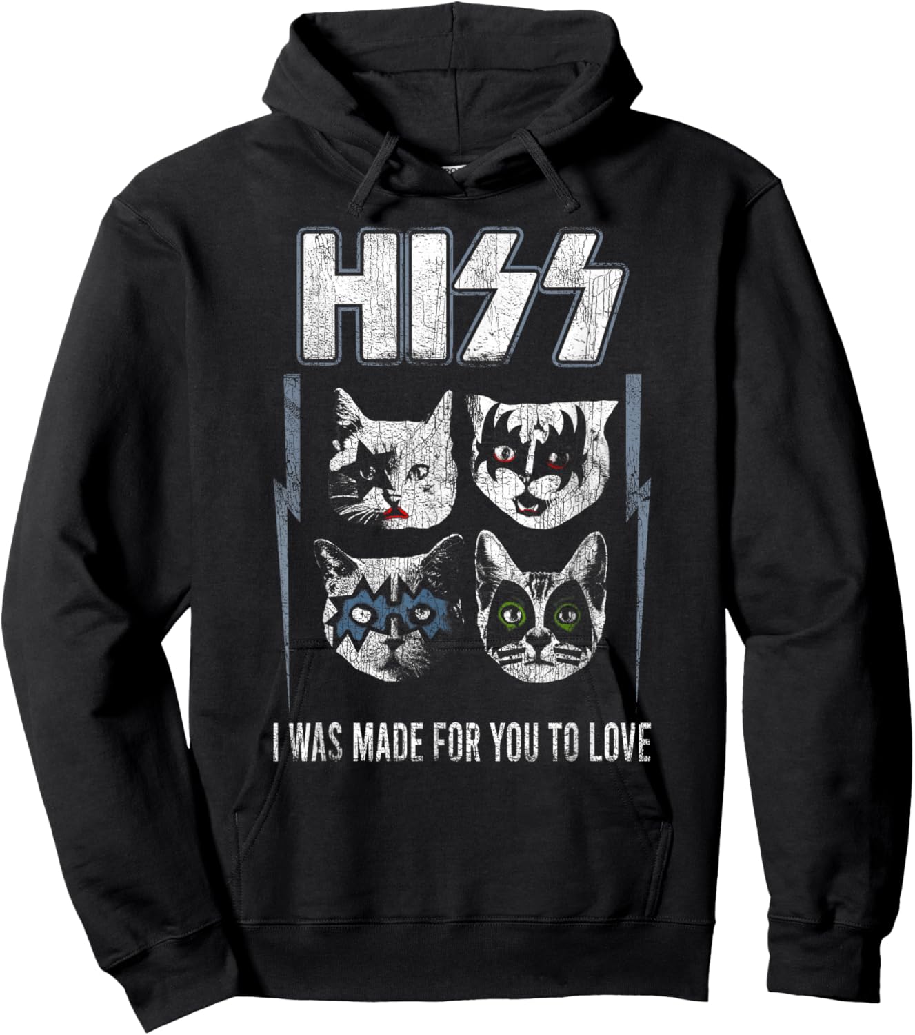 Hissing Stone Cats Hoodie - Hoodie | Black