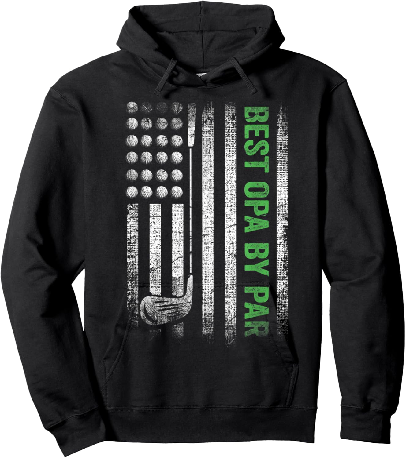 Funny Best Opa By Par Father's Day Golf Hoodie - Hoodie | Black