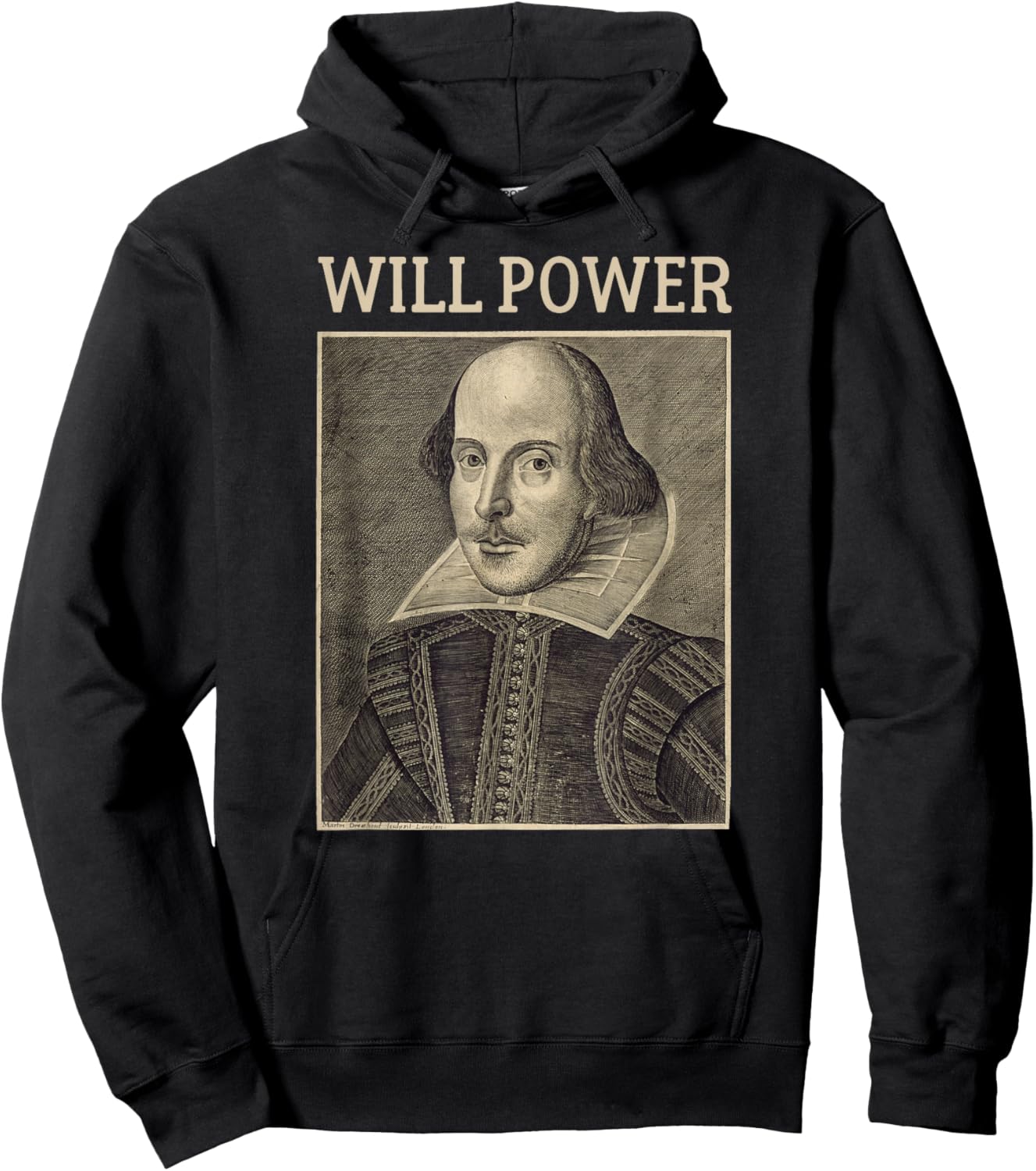 Shakespeare Will Power Literature Vintage Shakespeare Poster Hoodie - Hoodie | Black