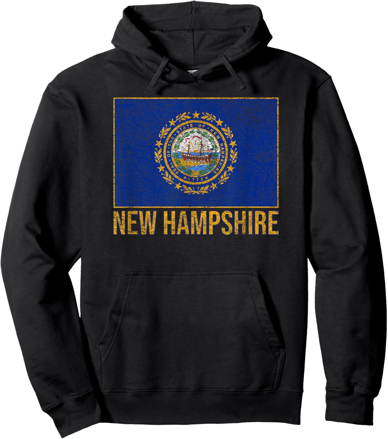 Hamshire State Flag. Hoodie - Hoodie | Black