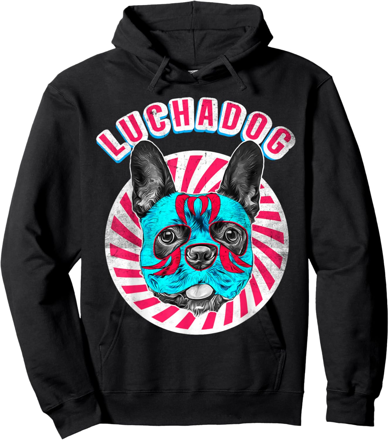 Luchadog Mexican Wrestling - Lucha Luchador Dog Wears Mask Hoodie - Hoodie | Black