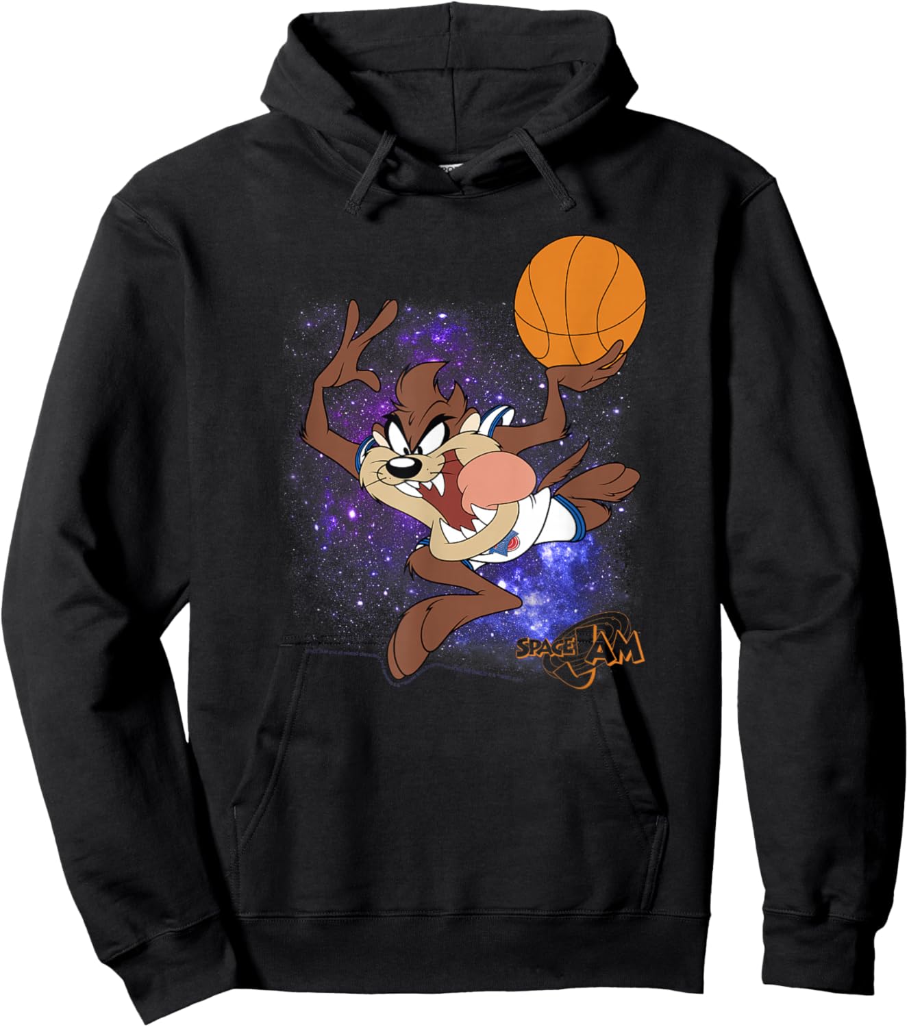 Space Jam Classic Space Taz Galactic Basketball Dunk Hoodie - Hoodie | Black