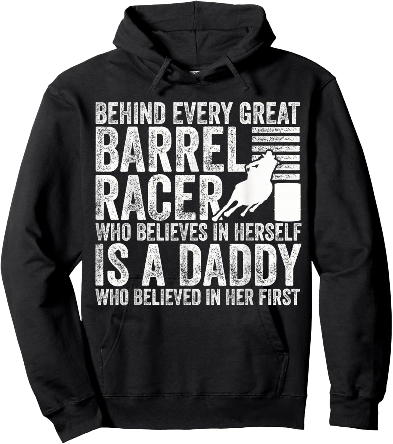 Barrel Racer Daddy Dad Father Barrel Racing Hoodie - Hoodie | Black