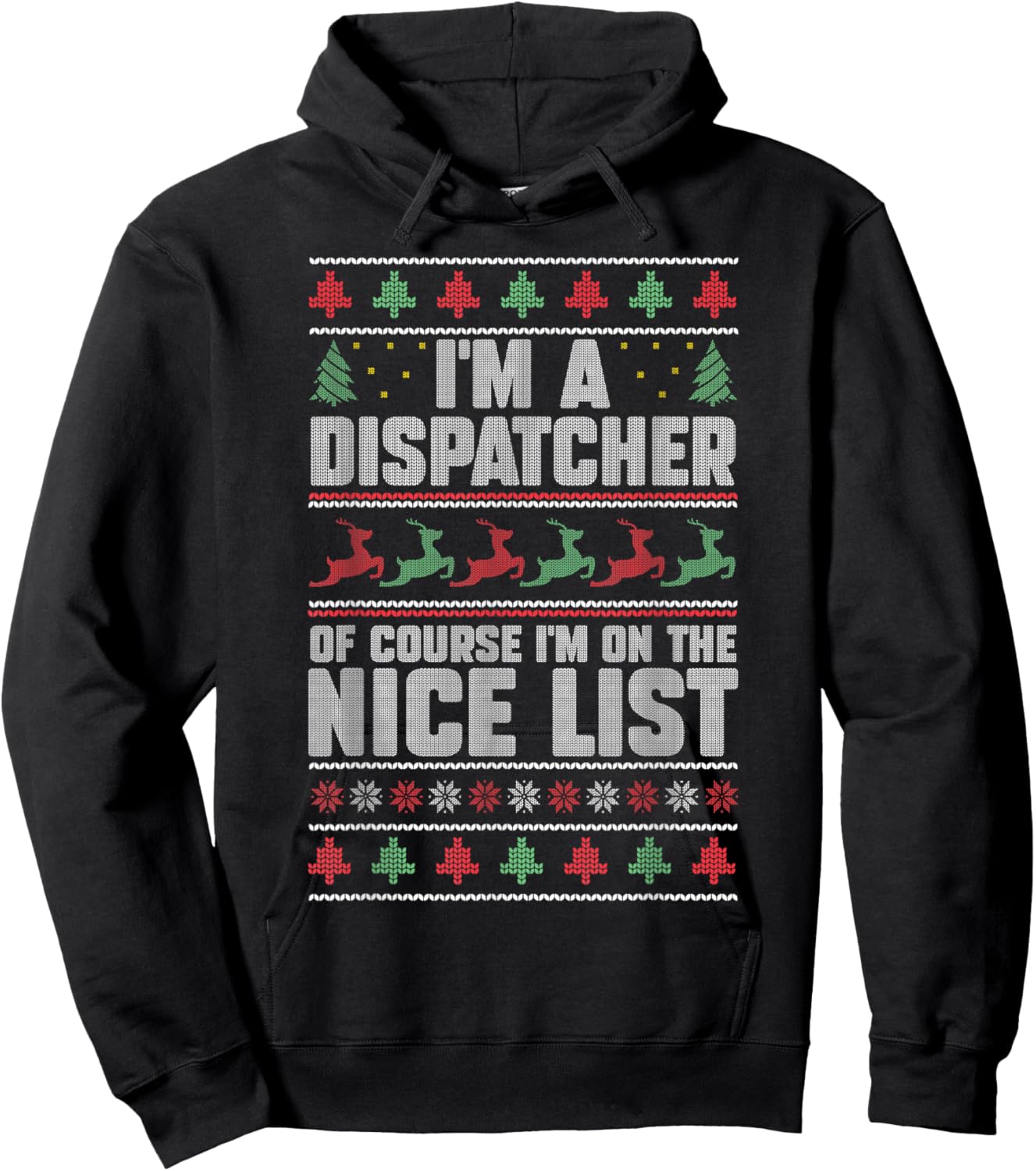 I'm A Dispatcher Of Course I'm On The Nice List 911 Operator Hoodie - Hoodie | Black