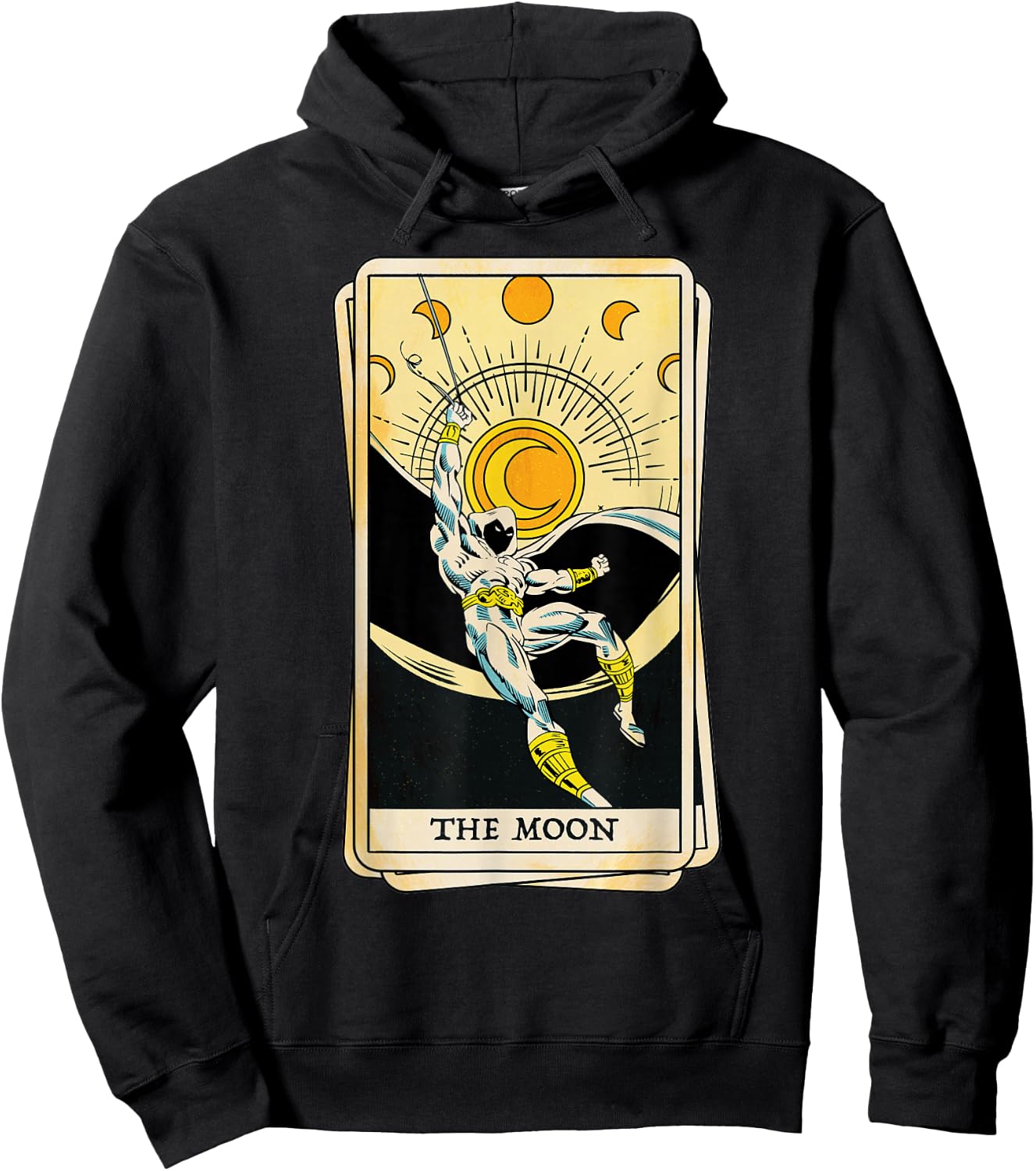 Marvel Tarot Arcana Moon Knight as The Moon Card Hoodie - Hoodie | Black
