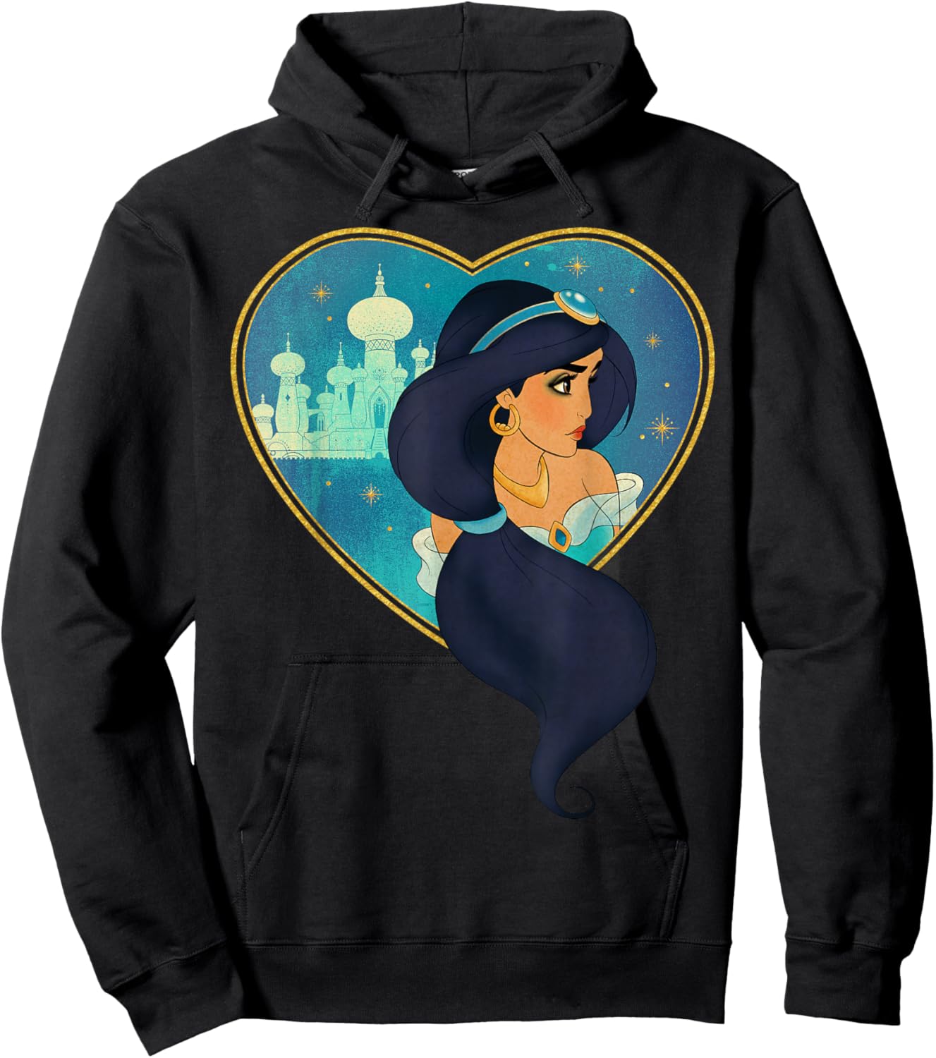 Disney Princess Jasmine Agrabah Heart Hoodie - Hoodie | Black