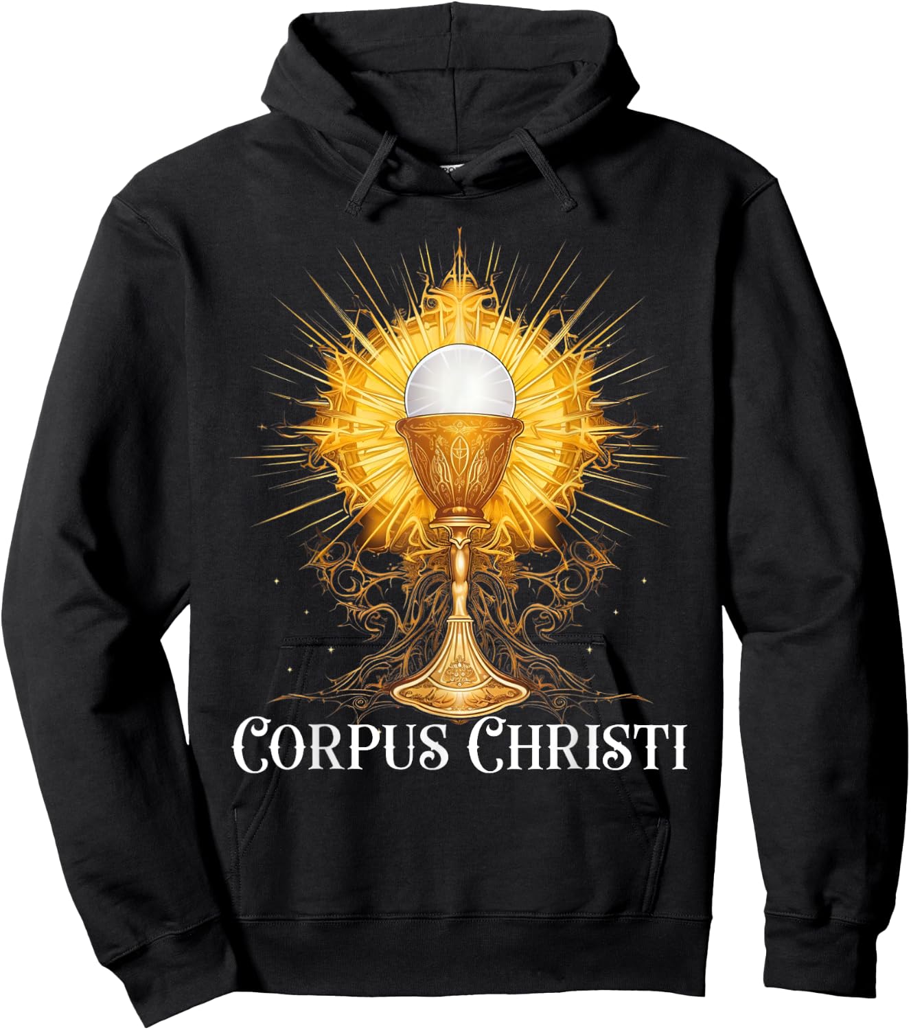 Eucharistic Adoration Traditional Latin Mass Catholic Hoodie - Hoodie | Black