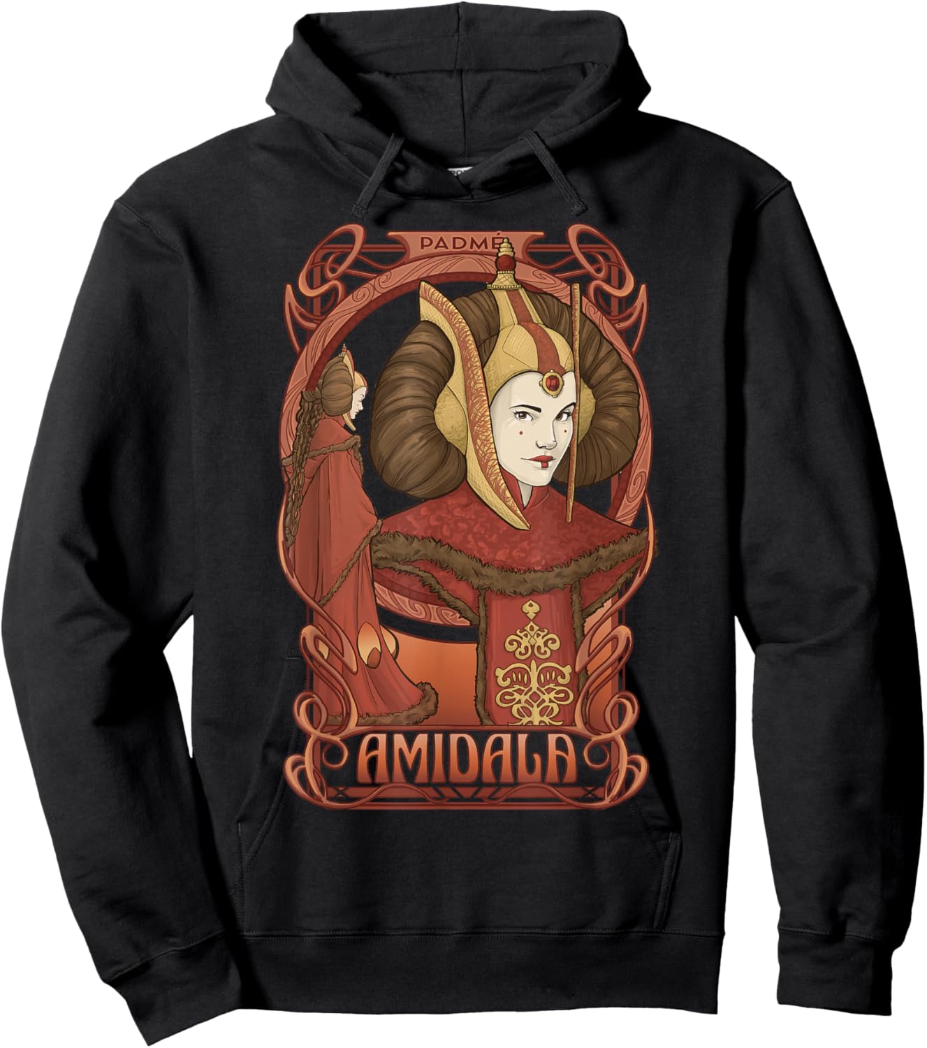 Star Wars Padme Amidala Queen Portrait Hoodie - Hoodie | Black