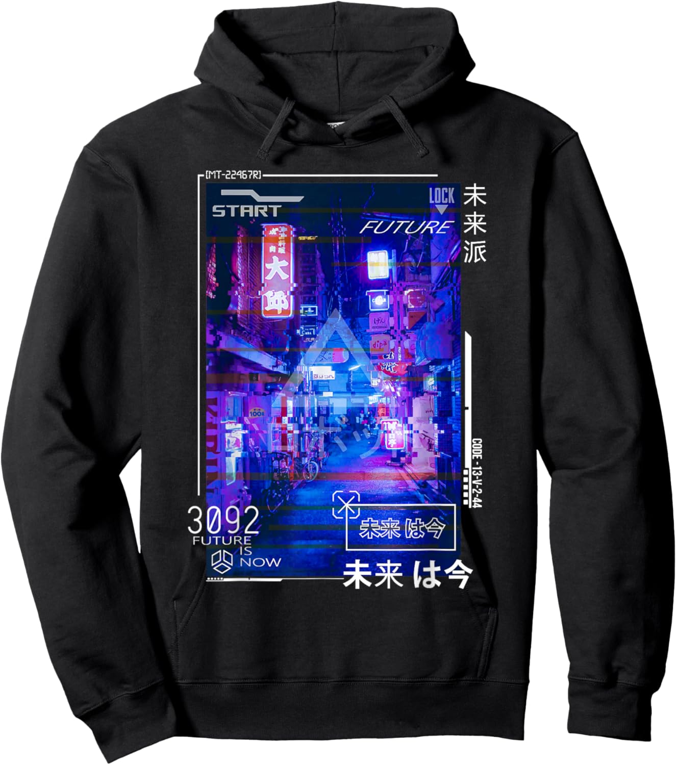 Cyberpunk Japanese Futurism Aesthetic Vaporwave Hoodie - Hoodie | Black