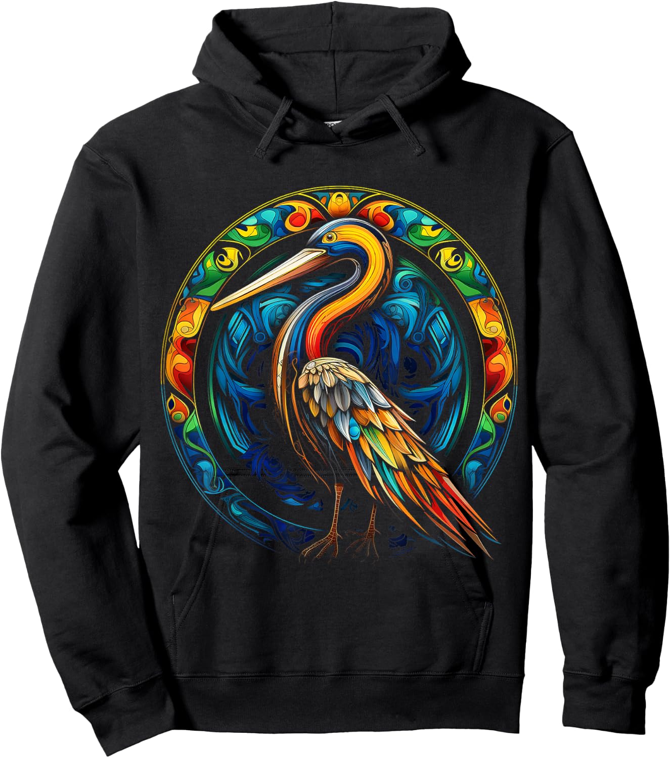 Pelican Animal Graphic Art Pelican Hoodie - Hoodie | Black