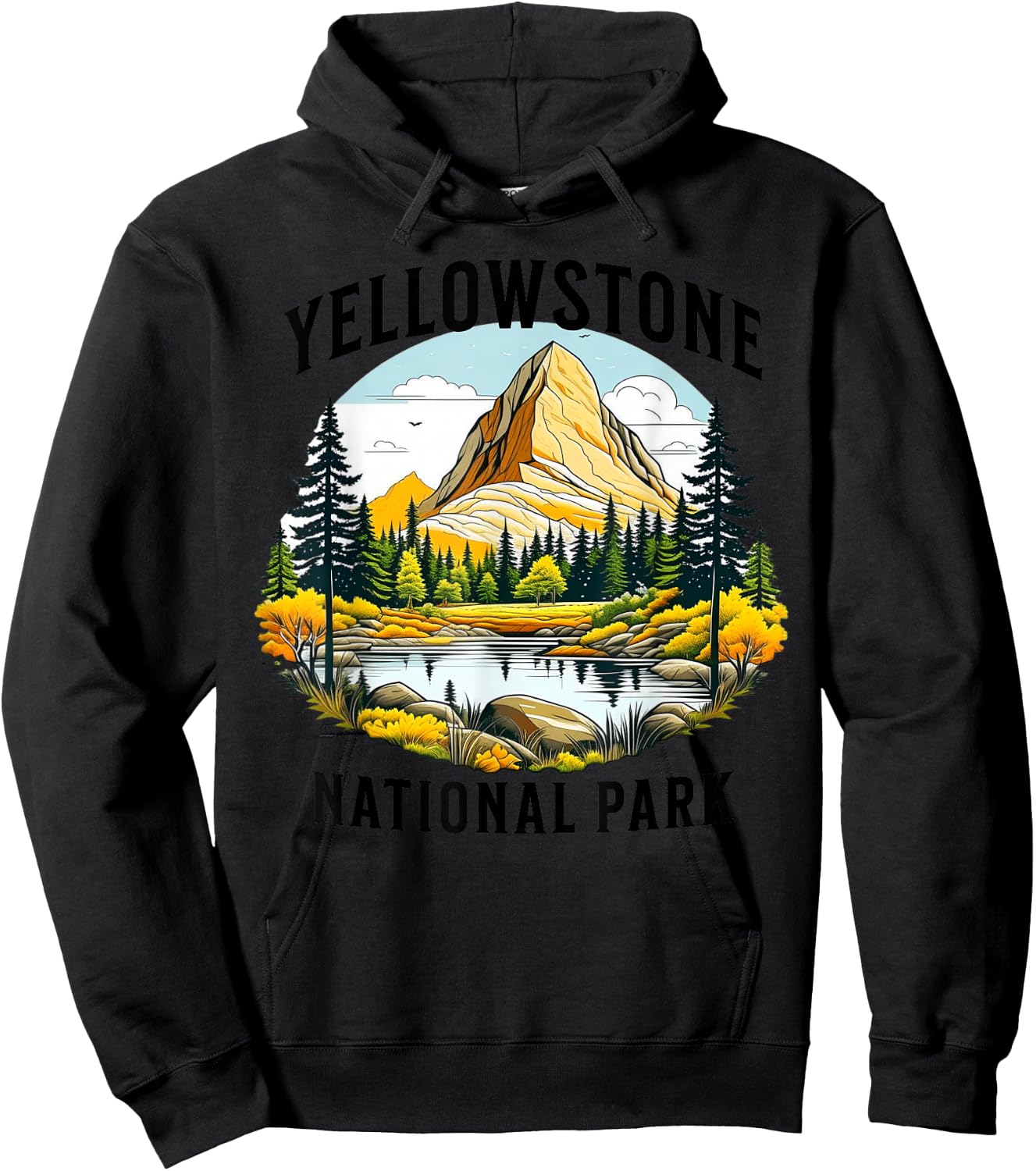 Yellowstone National Park Hoodie - Hoodie | Black