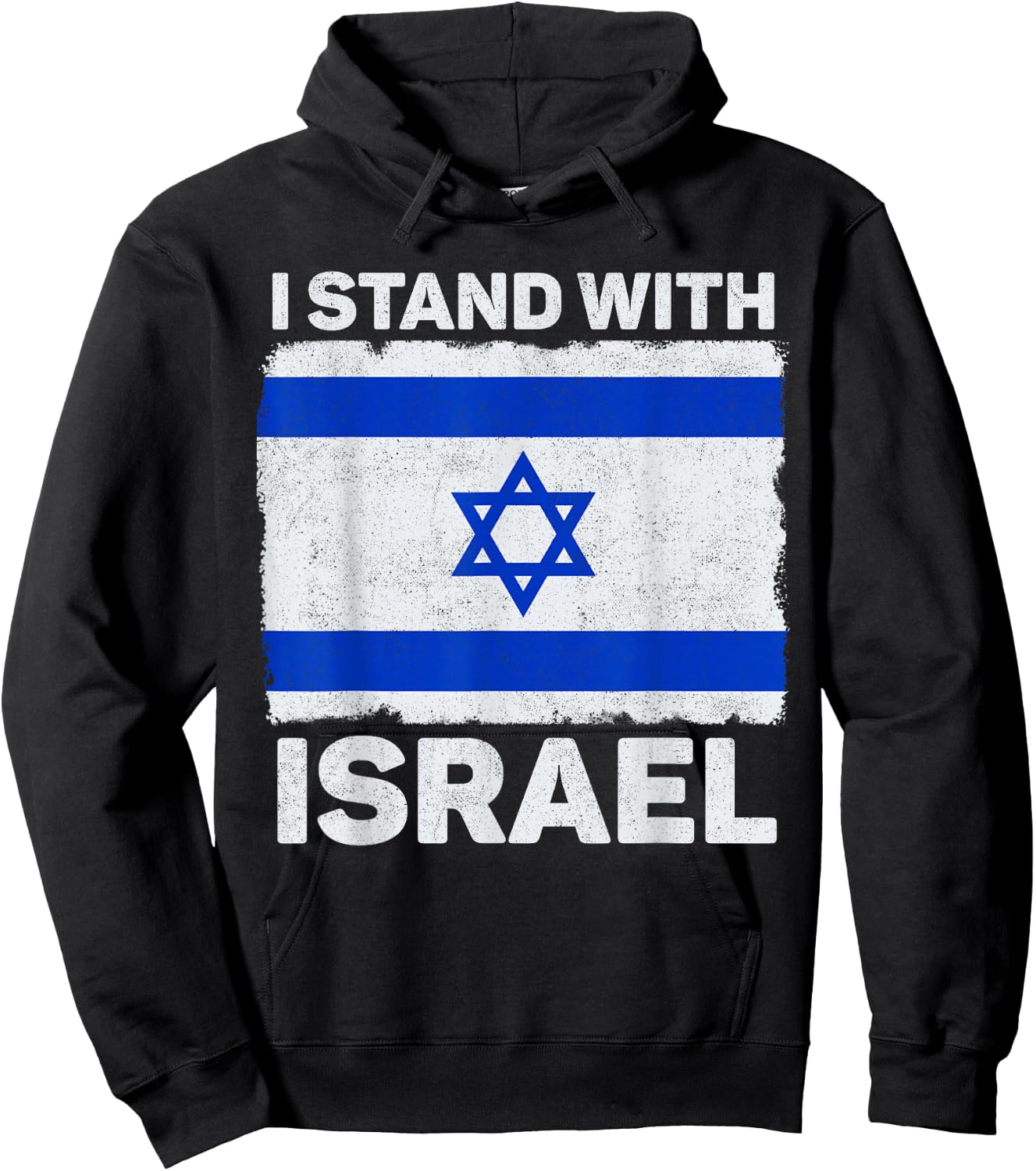 I Stand with Israel Israel Flag Patriotic Israel Hoodie - Hoodie | Black