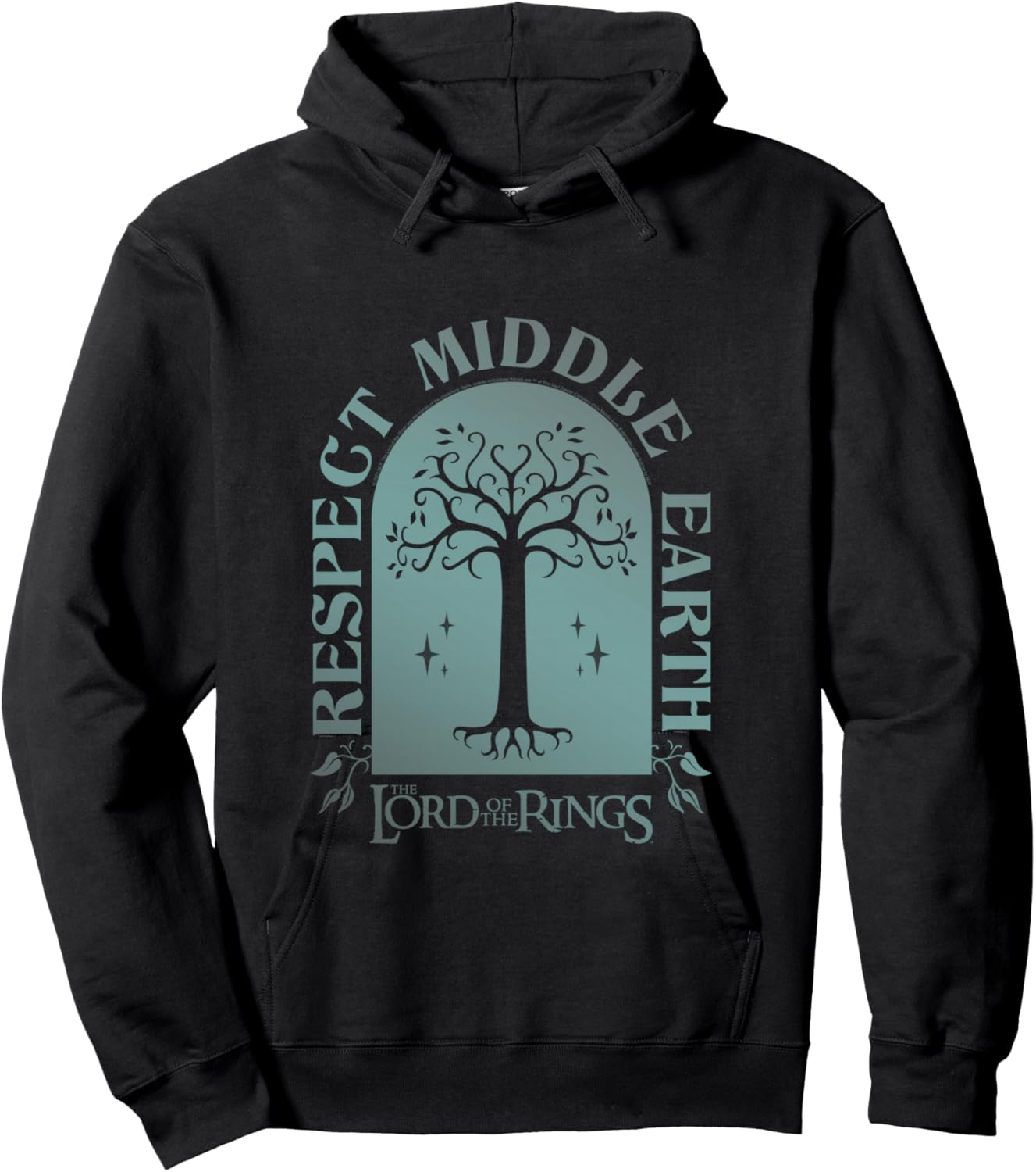 The Lord of the Rings Respect Middle Earth Tree Fantasy Hoodie - Hoodie | Black