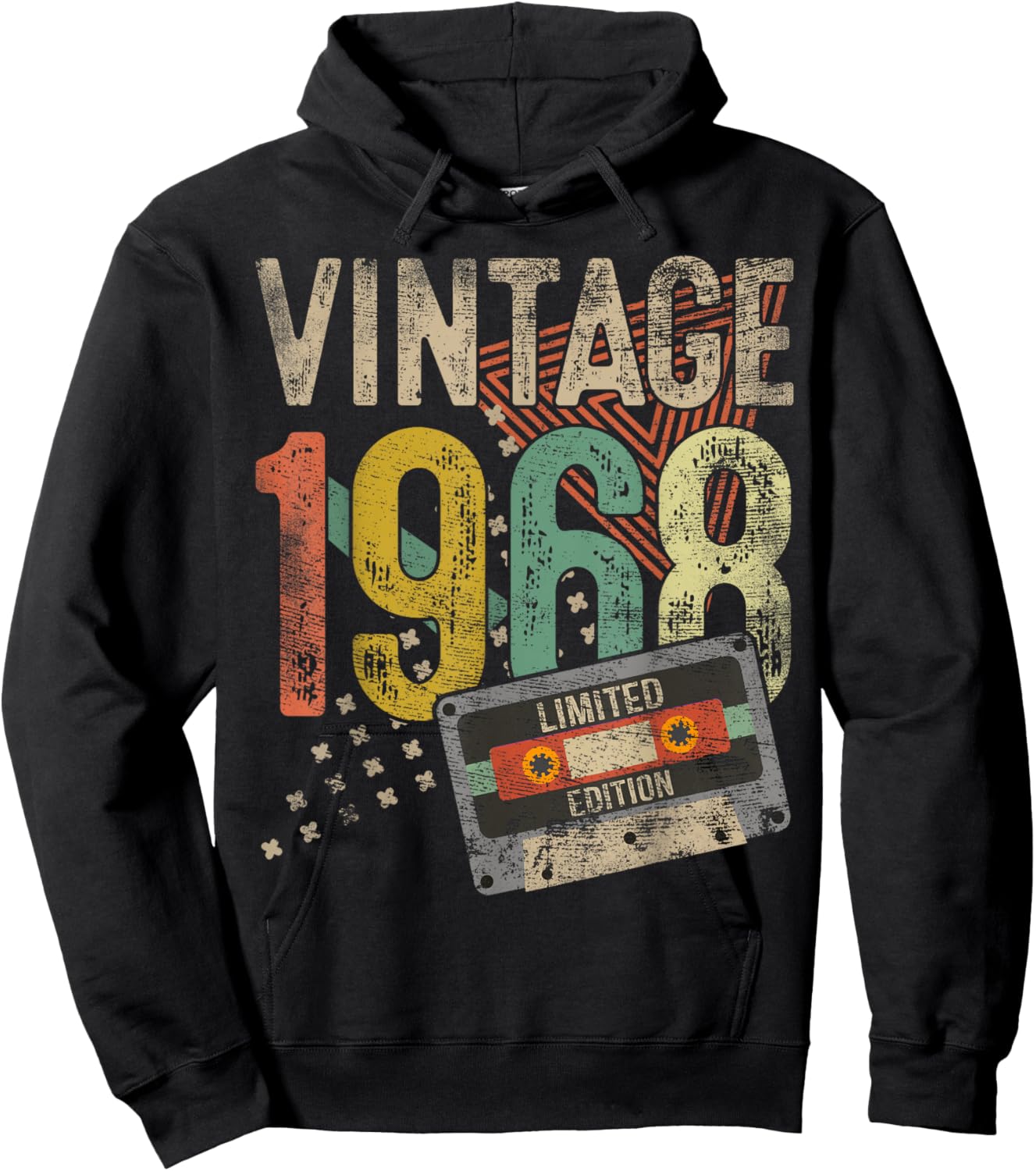 Vintage 1968 57th Birthday Gifts Women 57 Year Old Hoodie - Hoodie | Black