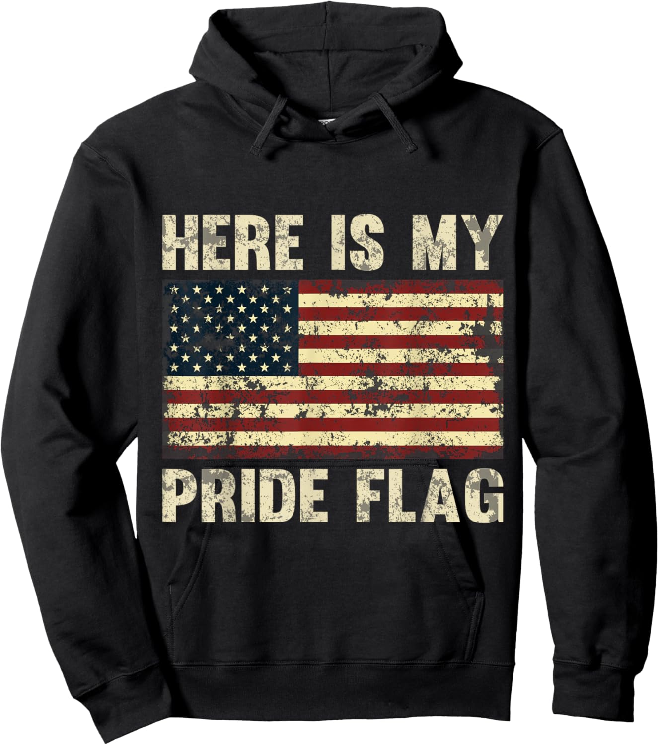 Here is My Pride Flag Hoodie - Hoodie | Black