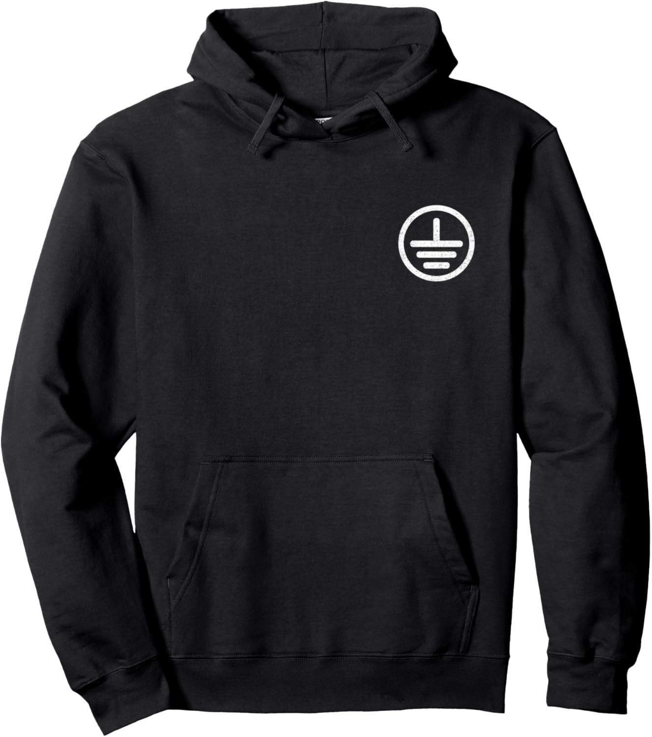 Electrical Ground Symbol Stay Grounded Electric Tech Hoodie - Hoodie | Black