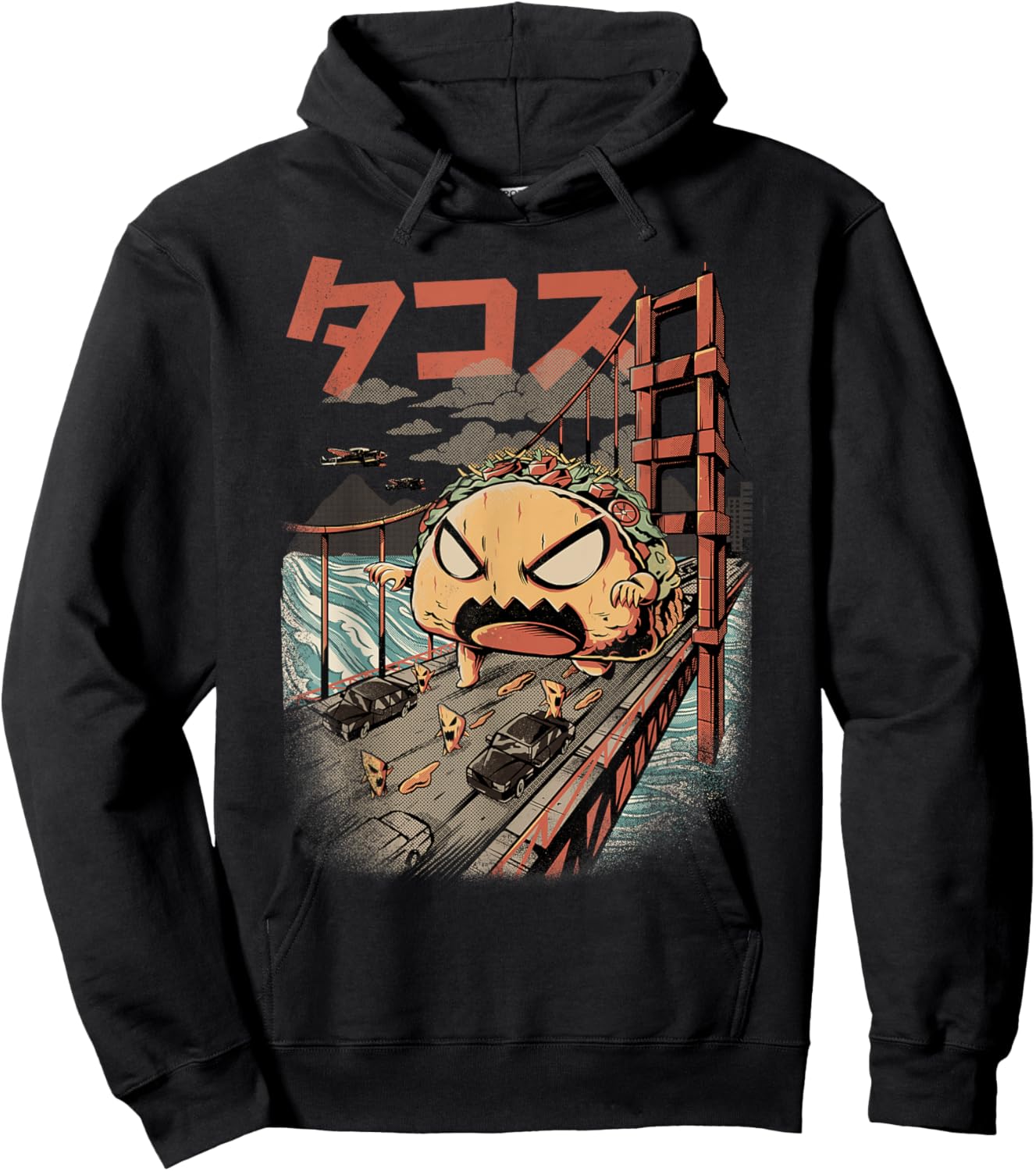 Taco Monster Kaiju Mexican Food Kawaii Anime Taco Hoodie - Hoodie | Black