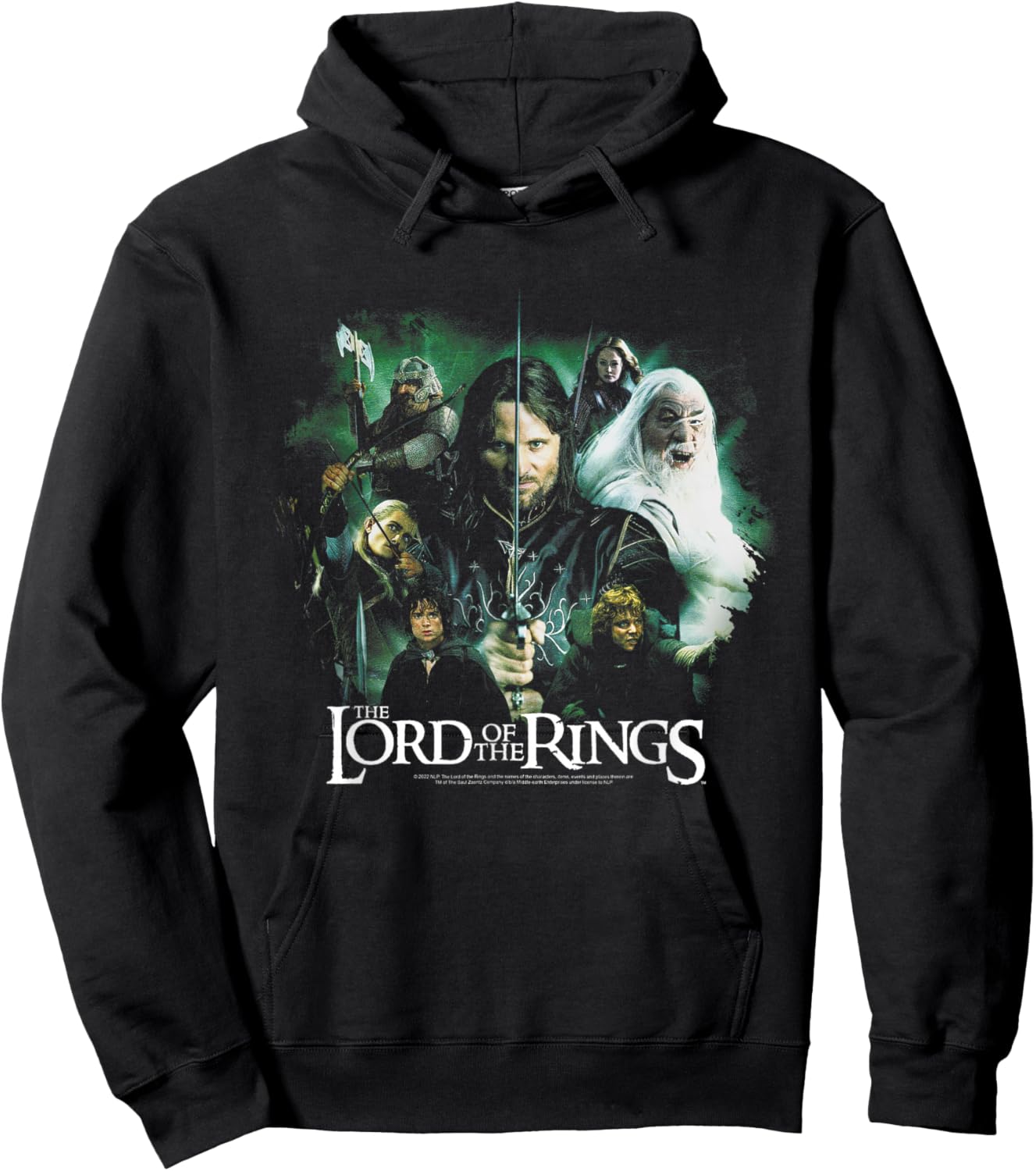 The Lord of The Rings Group Poster Hoodie - Hoodie | Black