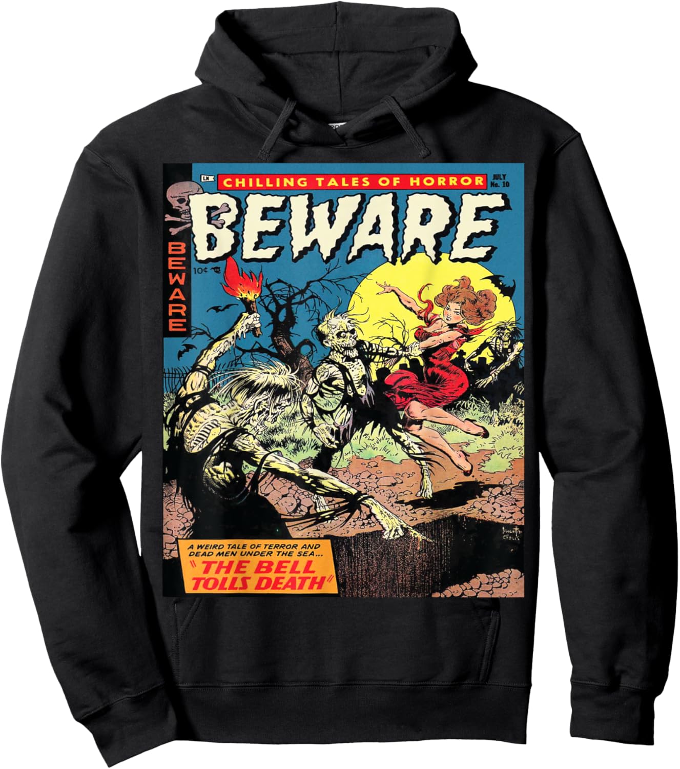 Halloween Horror Vintage Zombie Comic Book Retro Scary Funny Hoodie - Hoodie | Black