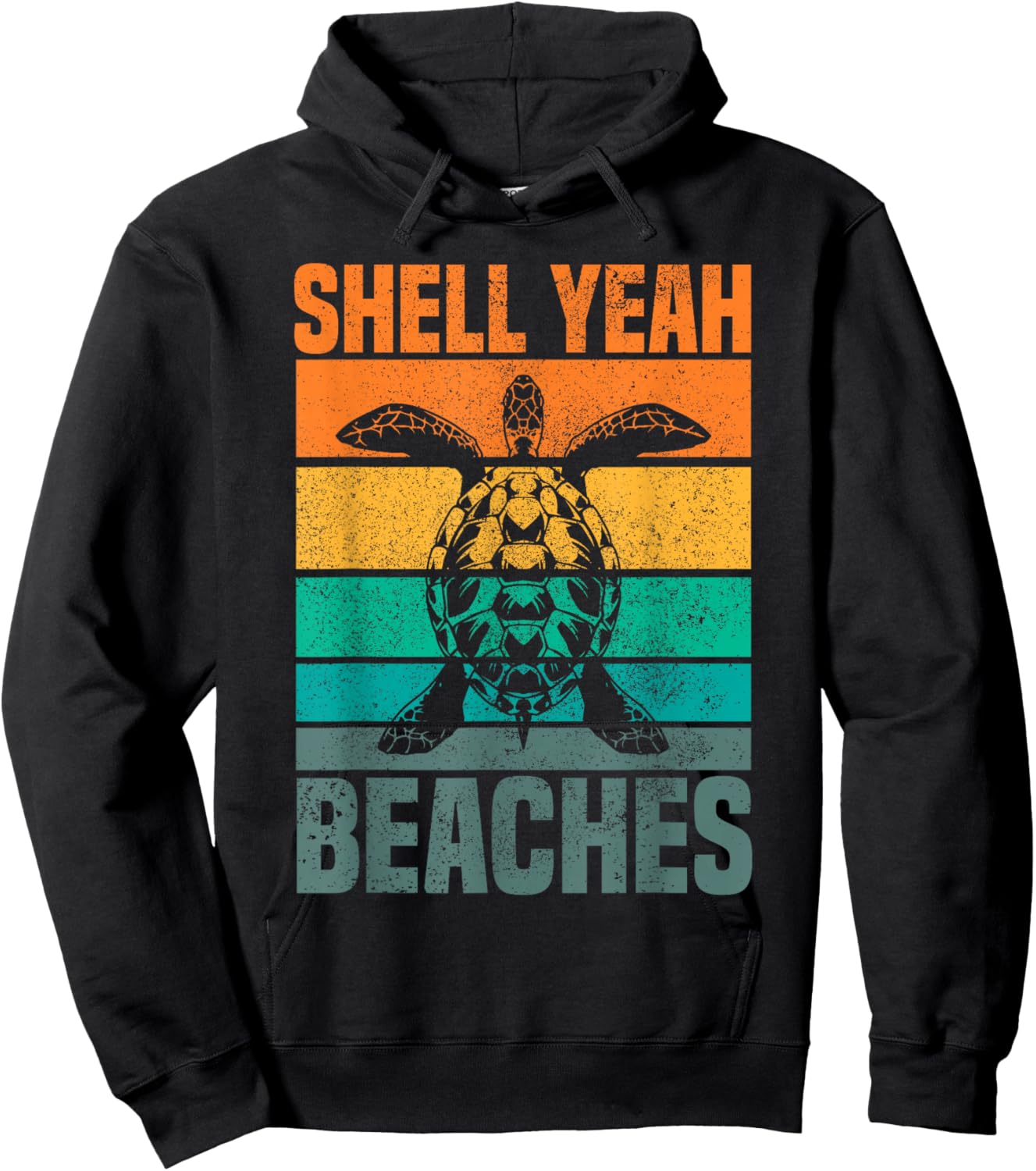 Vintage Shell Yeah Tortoise Lover Gift Marine Animal Turtle Hoodie - Hoodie | Black