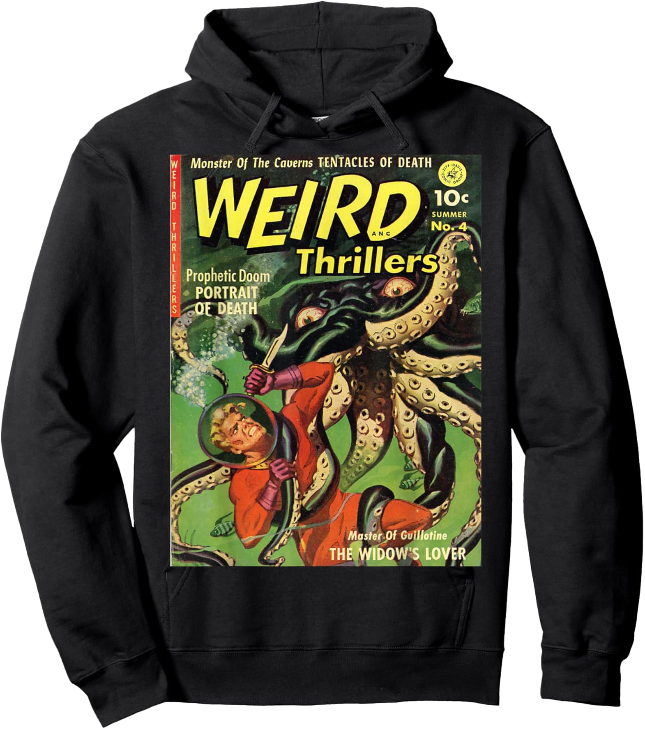 Halloween Horror Monster Vintage Comic Book Retro Funny Hoodie - Hoodie | Black