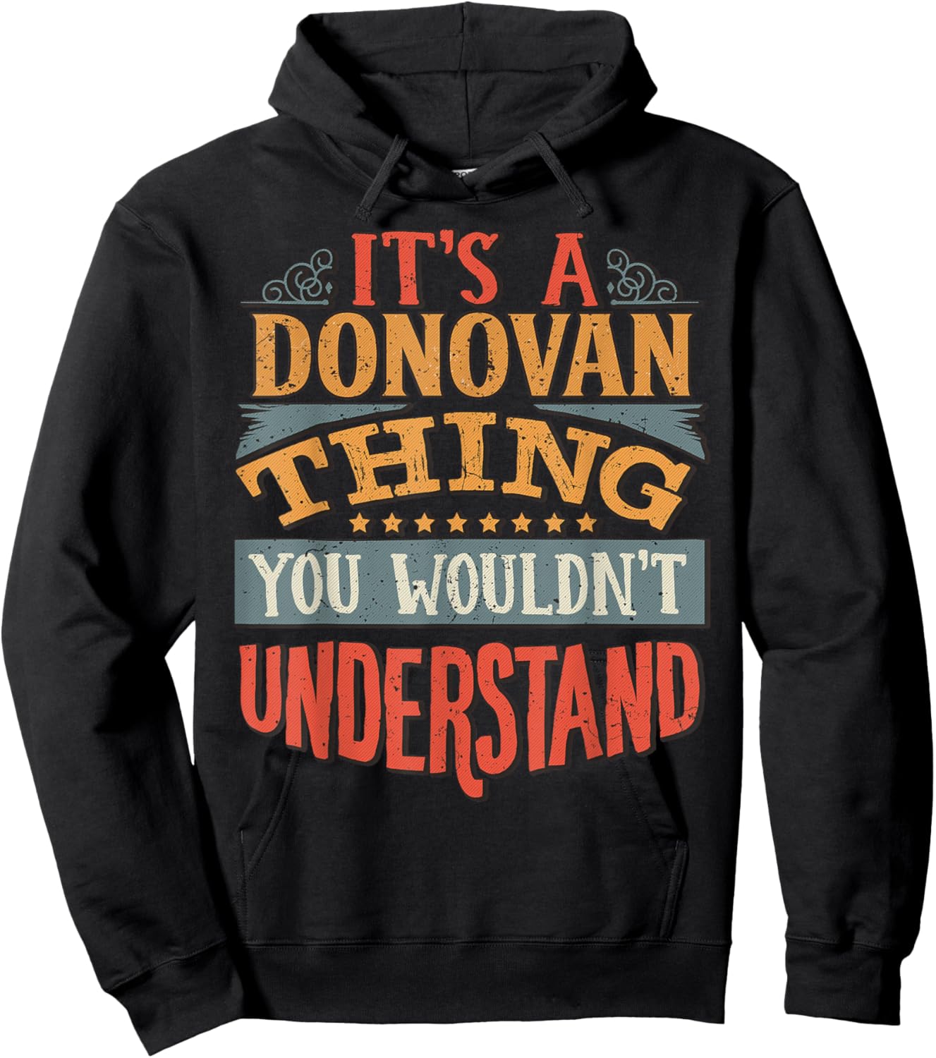 Donovan Name Hoodie - Hoodie | Black