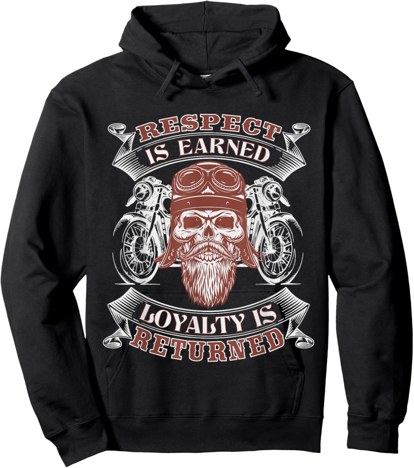 Biker Respect Is Earned Loyalty Is Returned Motorcycle Hoodie - Hoodie | Black
