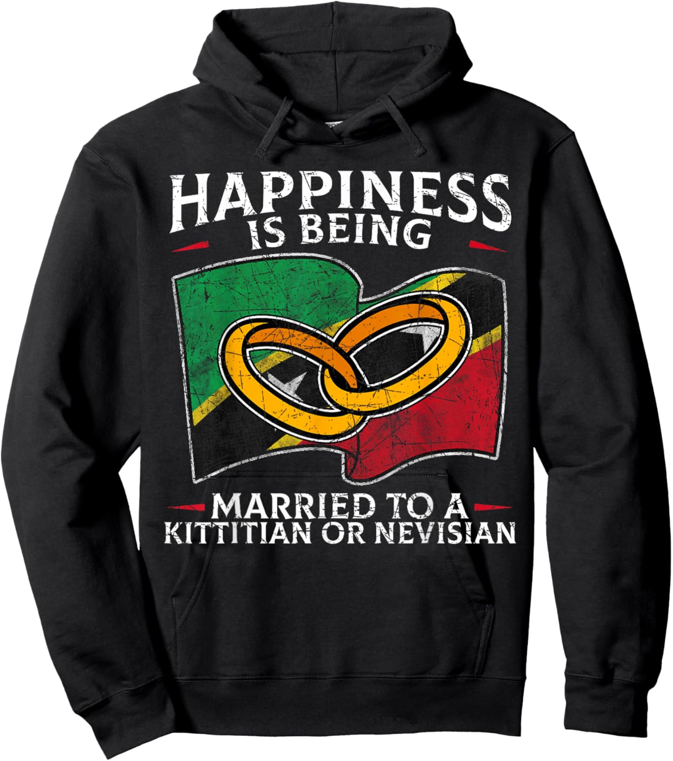 Saint Kitts and Nevis Marriage Kittitian or Nevisian Married Hoodie - Hoodie | Black