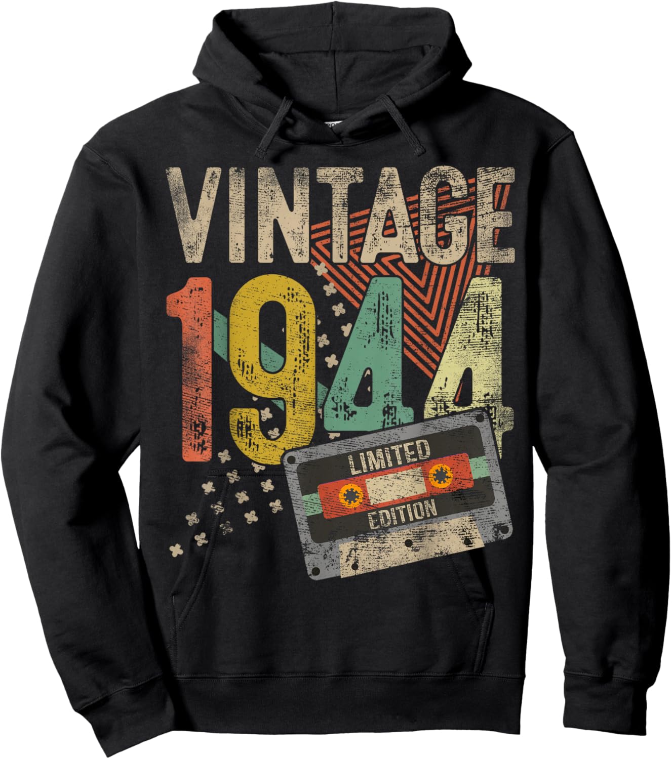 Vintage 1944 81st Birthday Gifts Women 81 Year Old Hoodie - Hoodie | Black