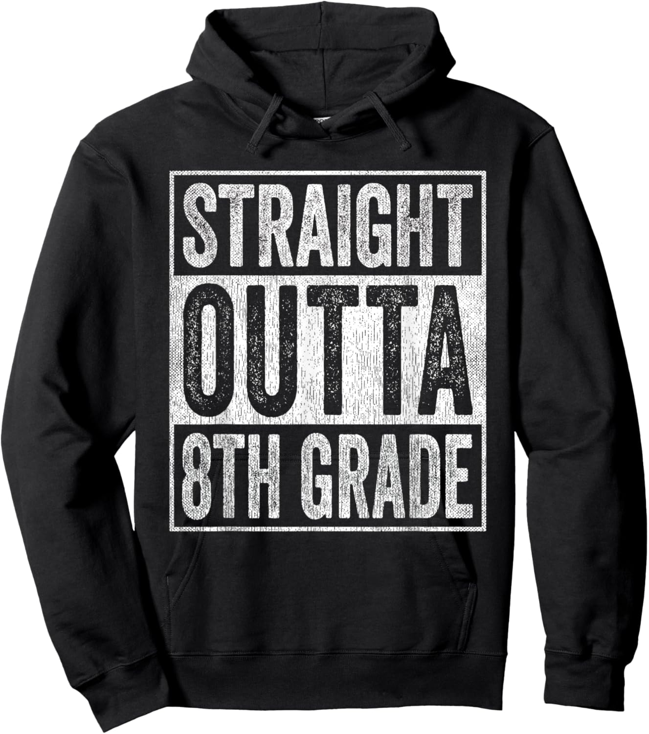 Straight Outta 8th Grade Hoodie - Hoodie | Black